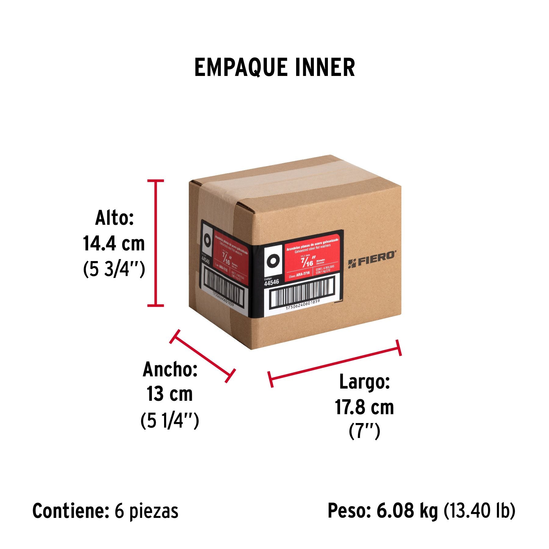 Rondana Plana 7/16" FIERO Bolsa 1 Kilo