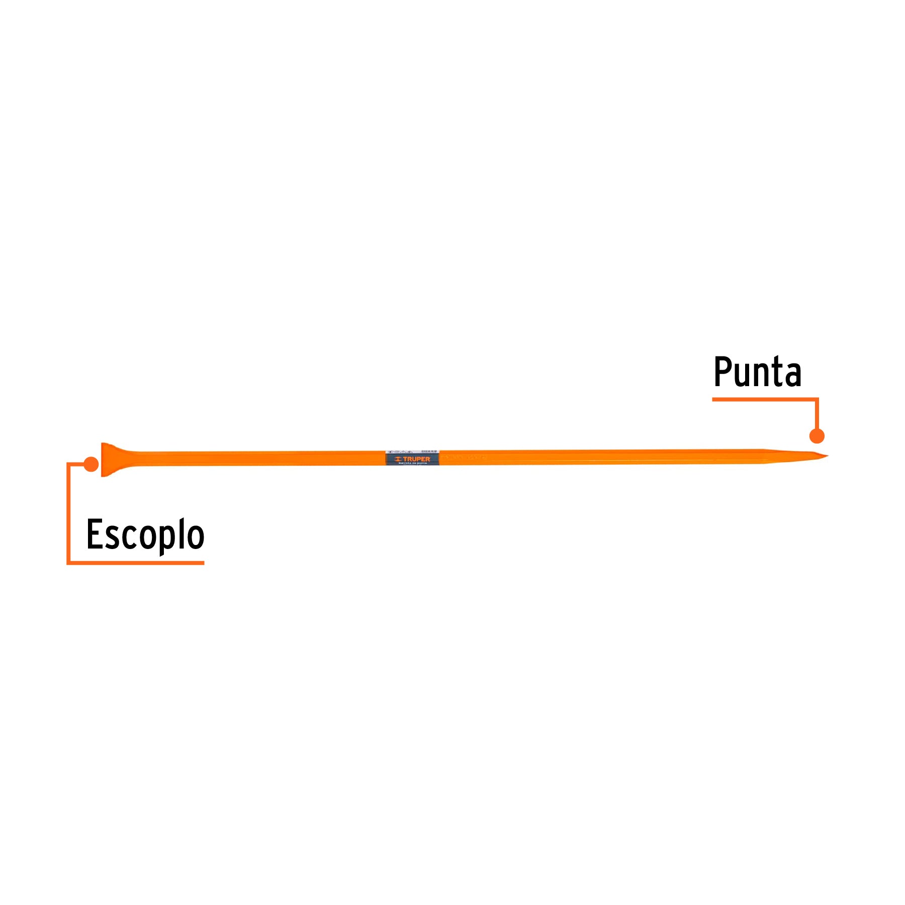Barreta de Punta 7/8" X 125 cms Escoplo 60 mm Truper