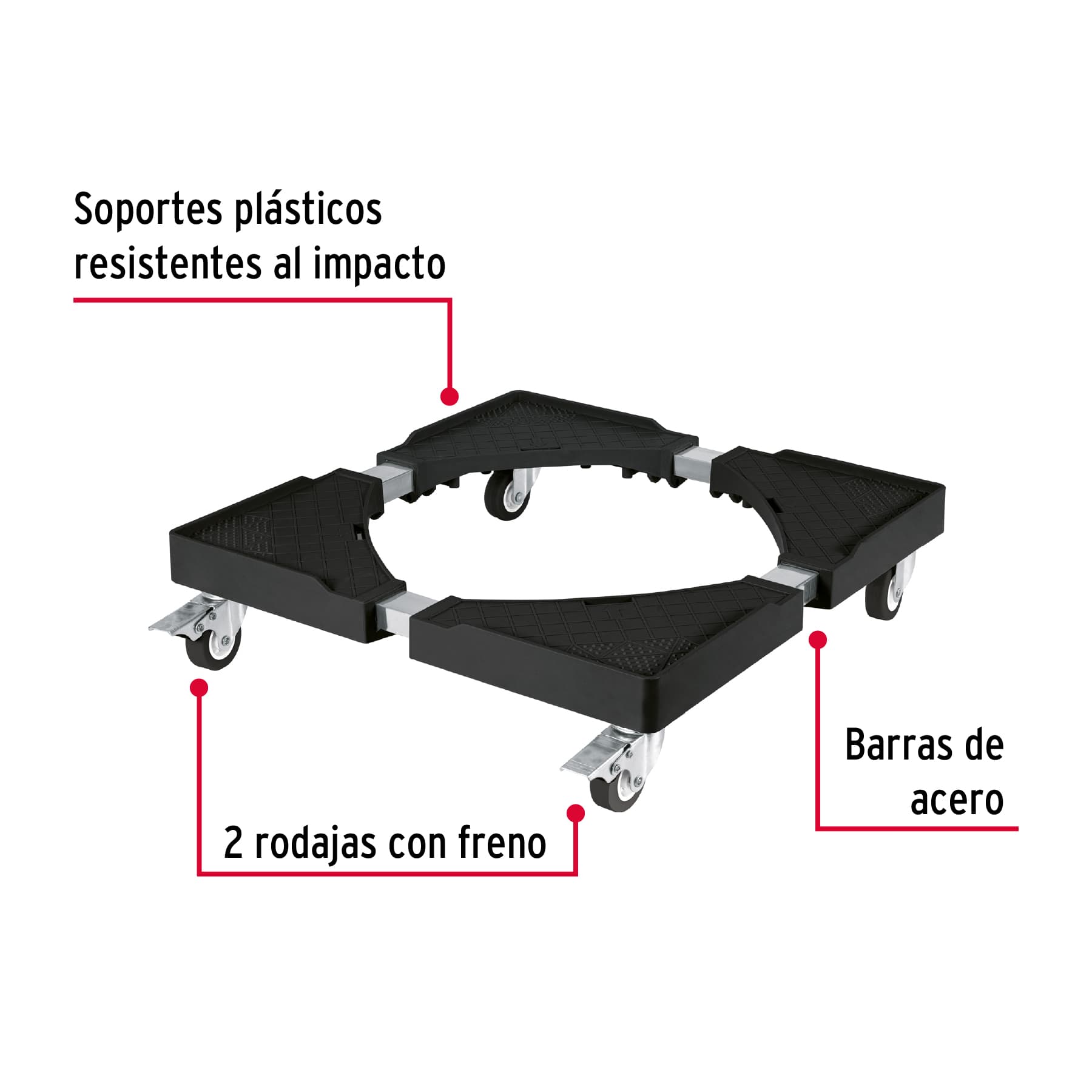 Base Universal con Ruedas para Linea Blanca Fiero