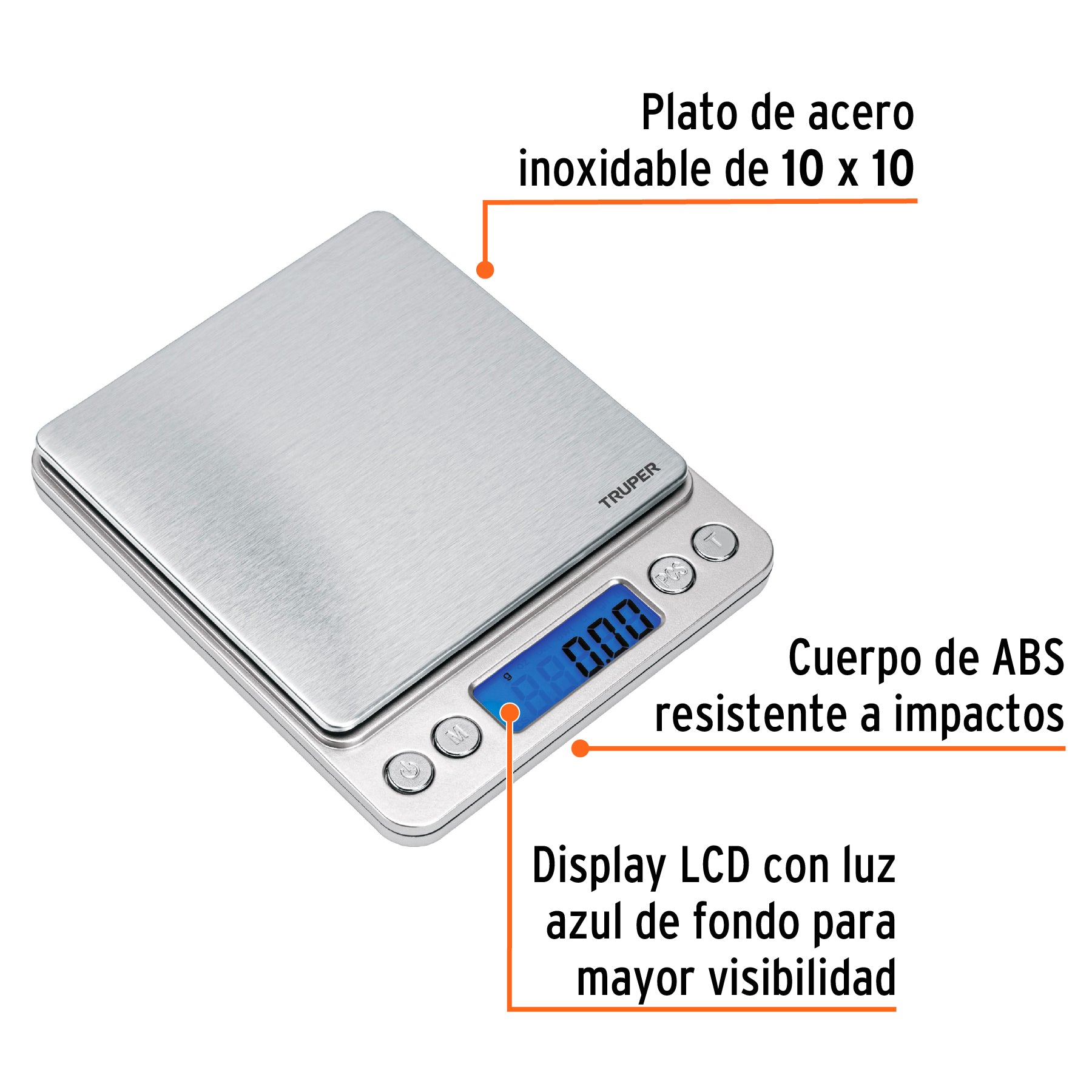 Bascula Electronica de Precision 500 gms Truper