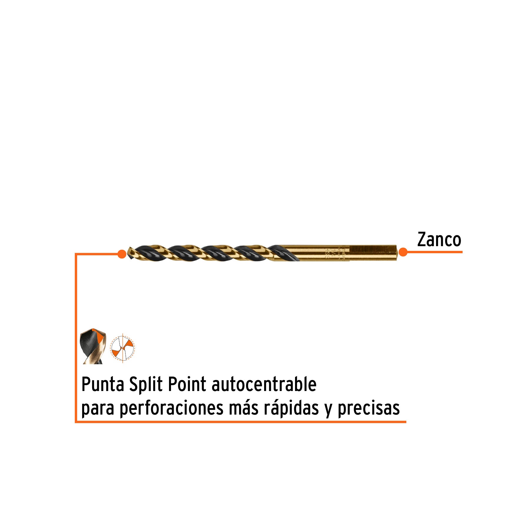Broca de Acero M2 Alta Velocidad Truper 1/4"