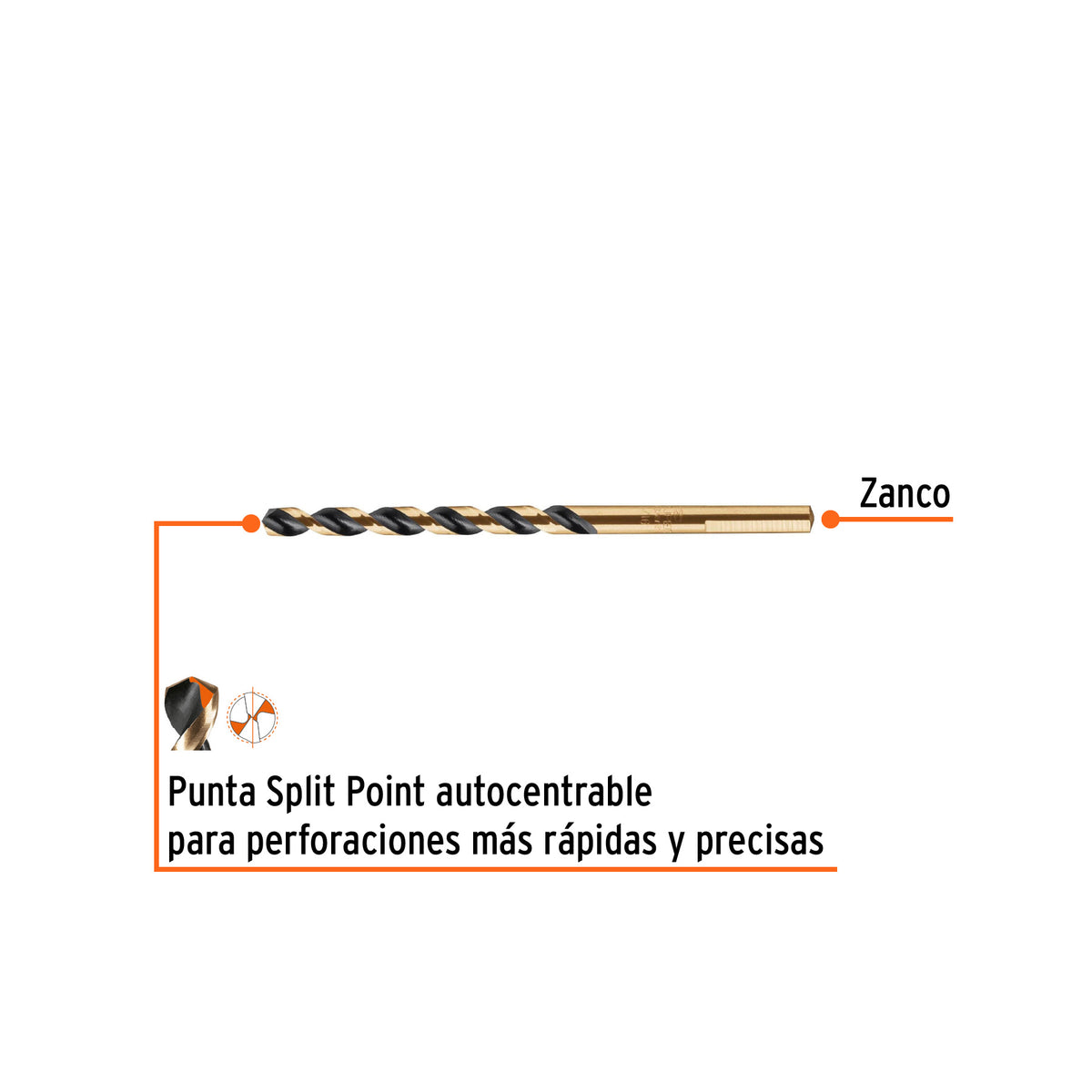 Broca de Acero M2 Alta Velocidad Truper 3/16"