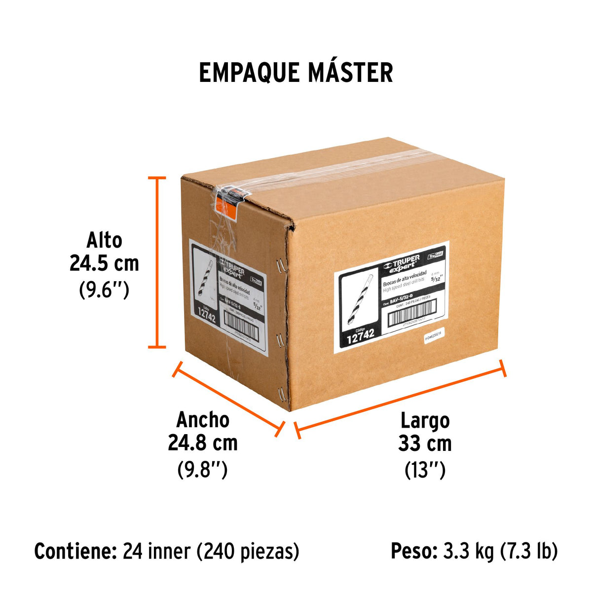 Broca de Acero M2 Alta Velocidad Truper 5/32" Blister