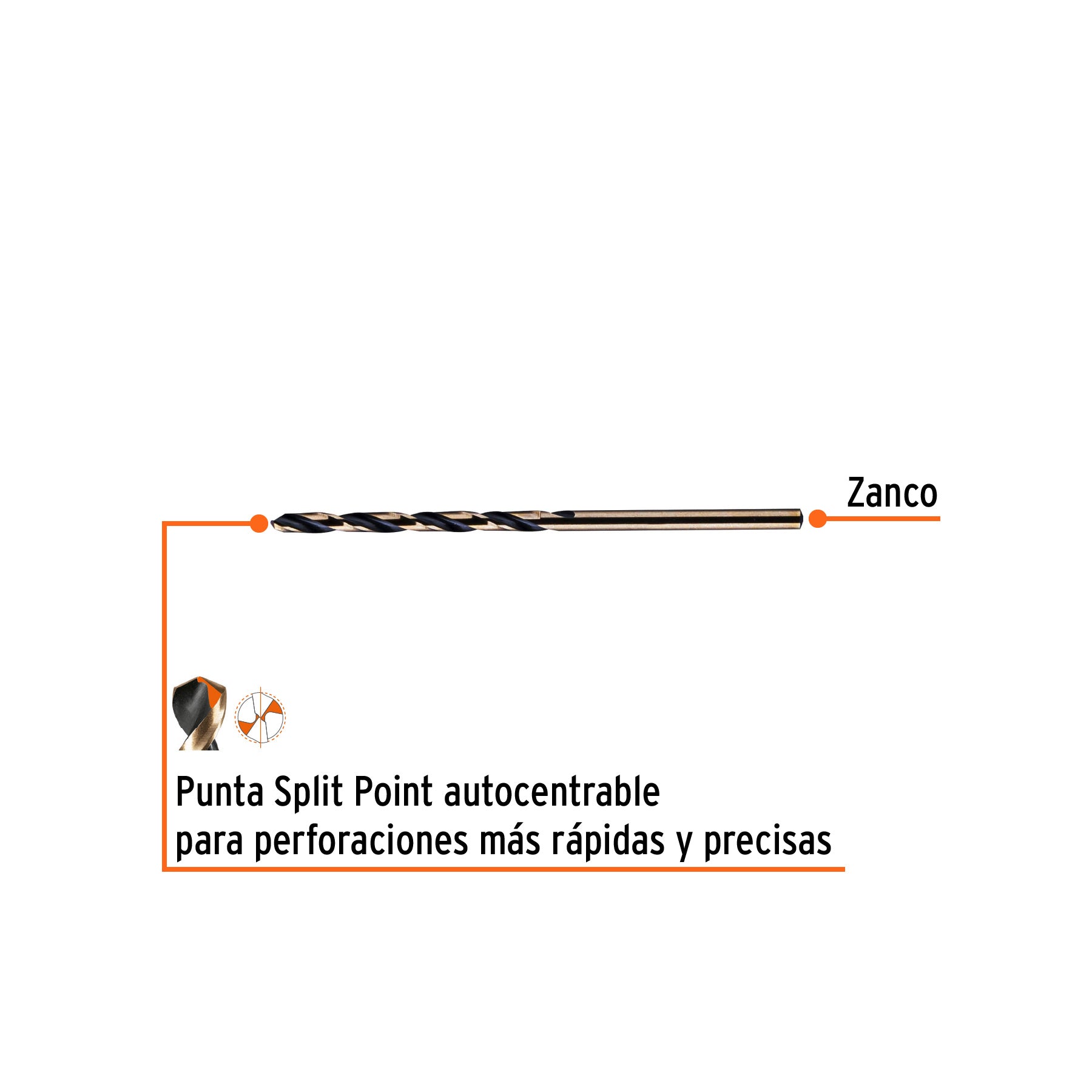 Broca de Acero M2 Alta Velocidad Truper 7/64"