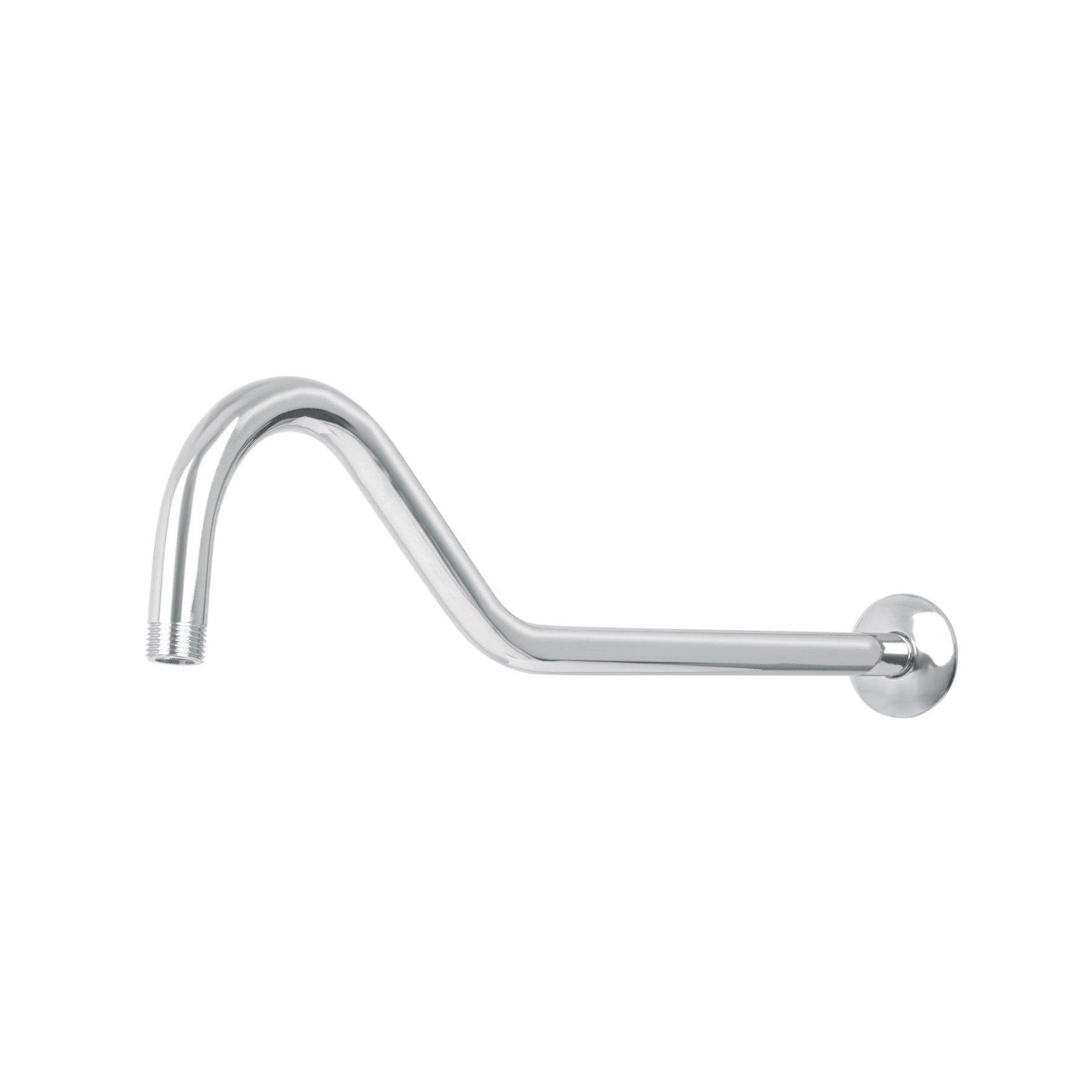 Brazo Cromado Tipo Gancho con Chapeton para Regadera 50 cm Foset