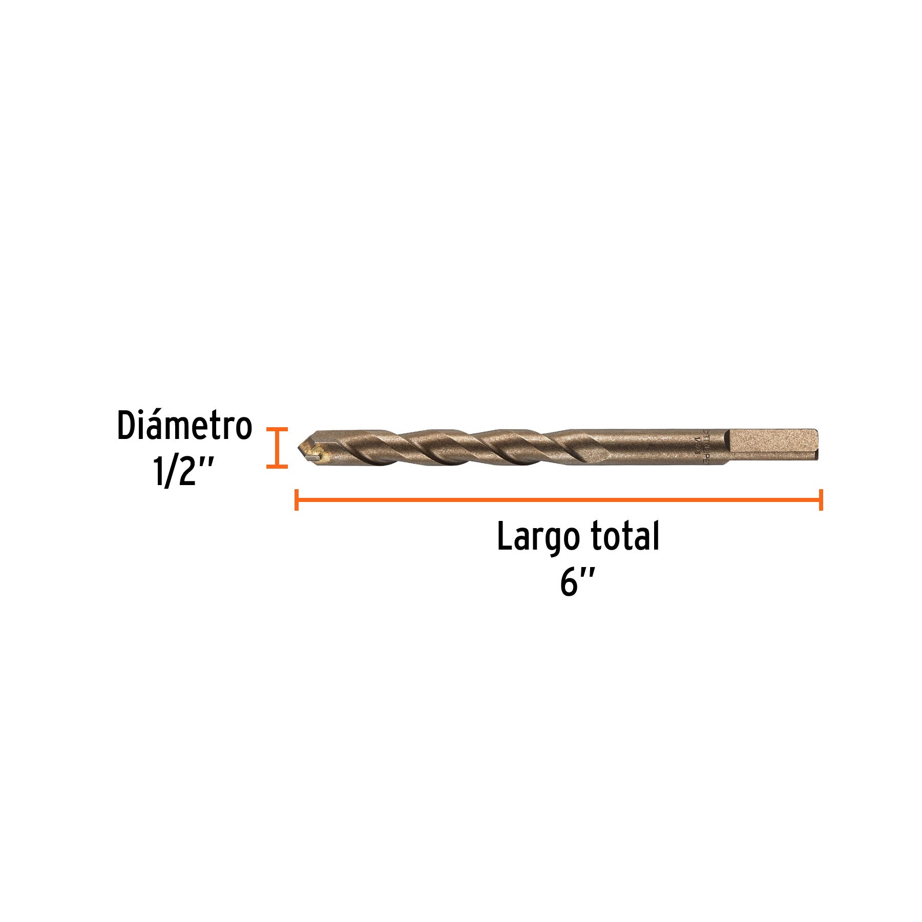 Broca para Concreto Truper 1/2" X 6"