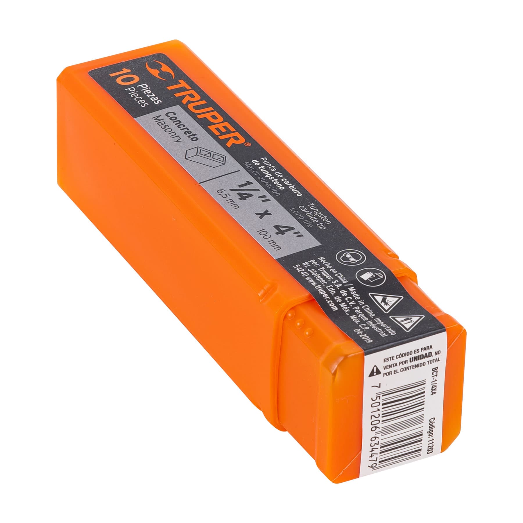 Broca para Concreto Truper 1/4" X 4"