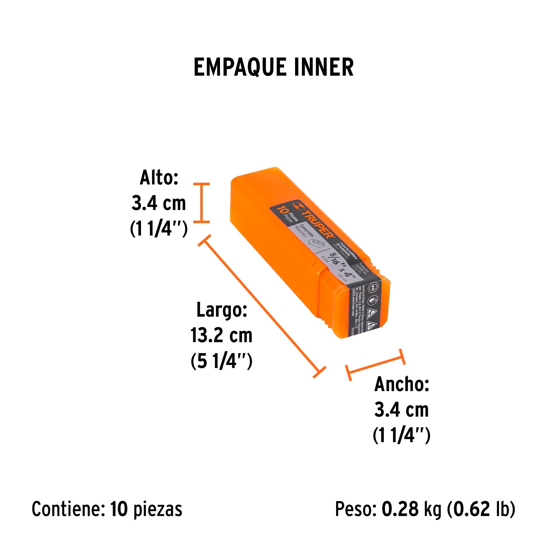 Broca para Concreto Truper 5/16" X 4"