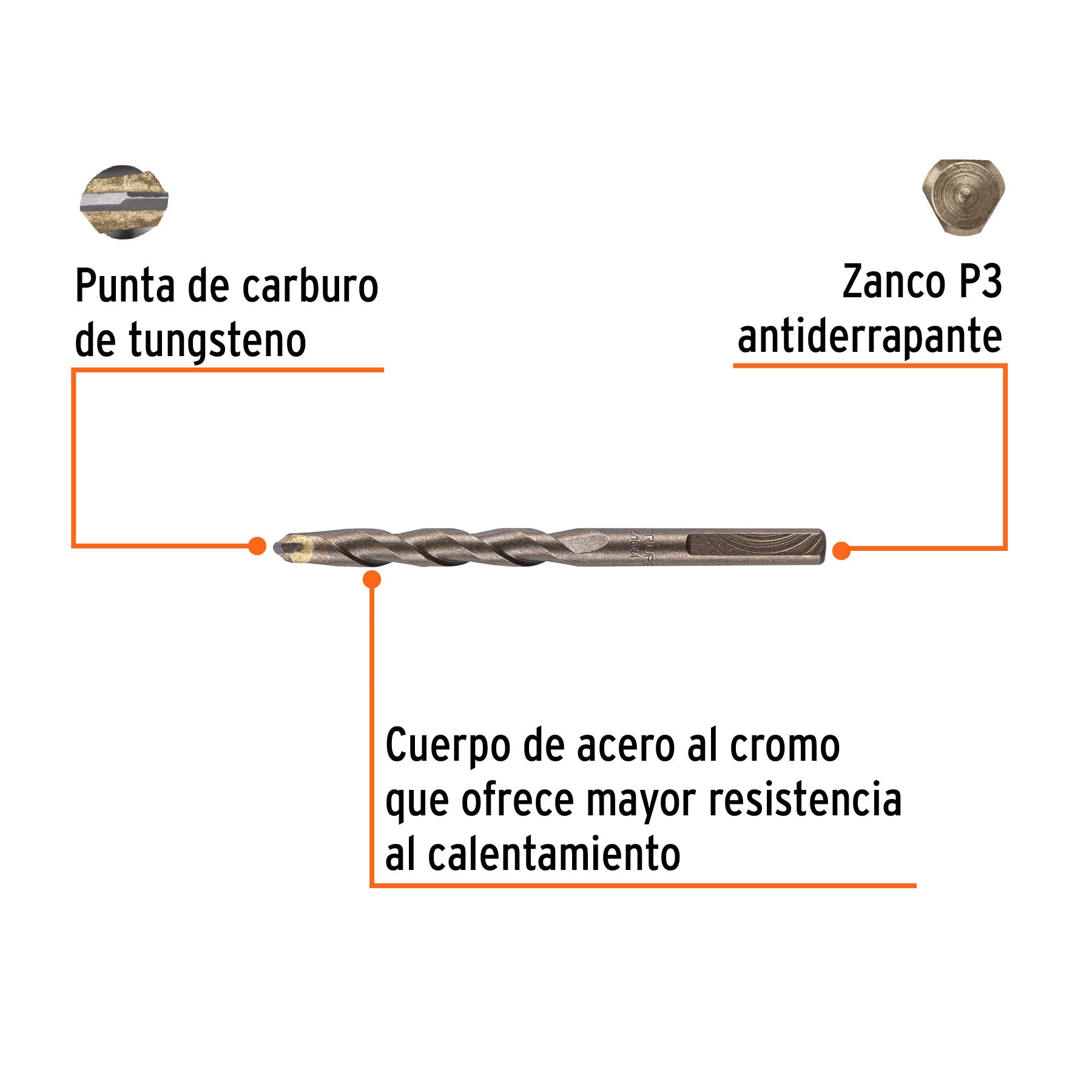 Broca para Concreto Truper 5/16" X 4"