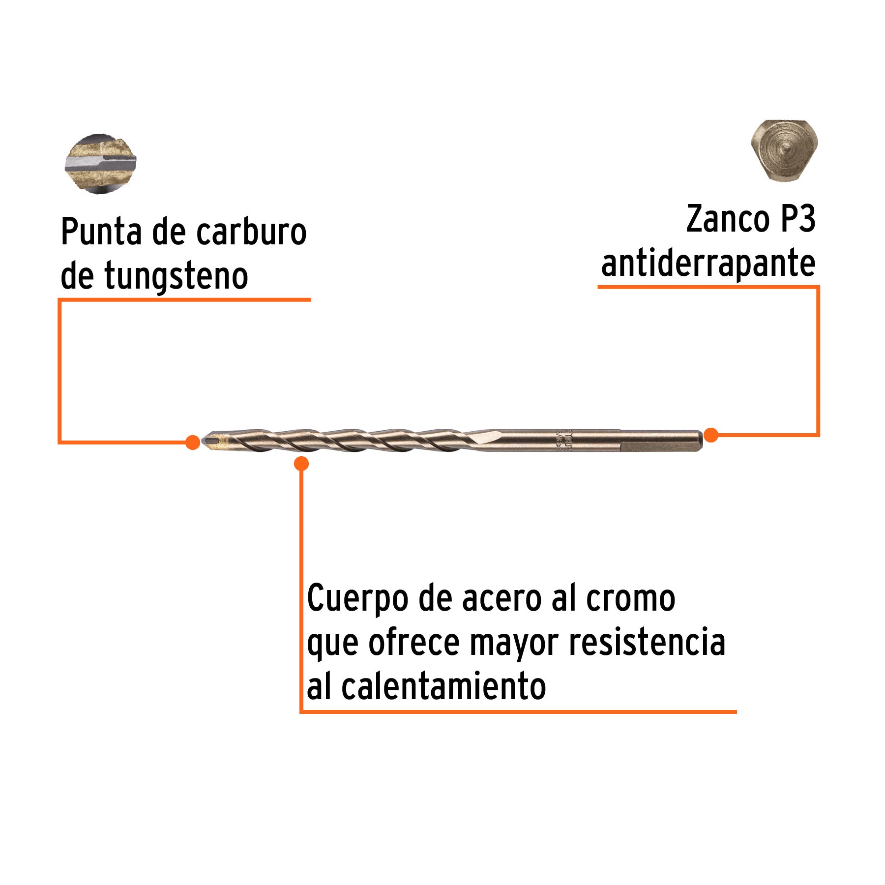 Broca para Concreto Truper 5/16" x 6"