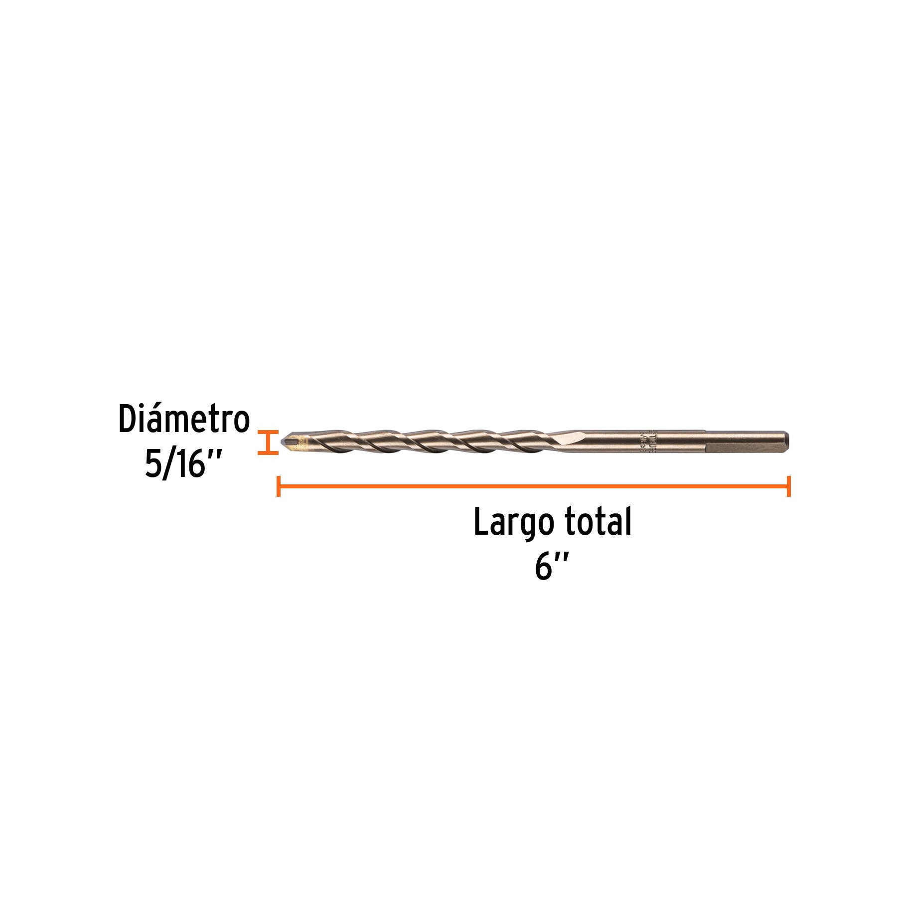 Broca para Concreto Truper 5/16" x 6"