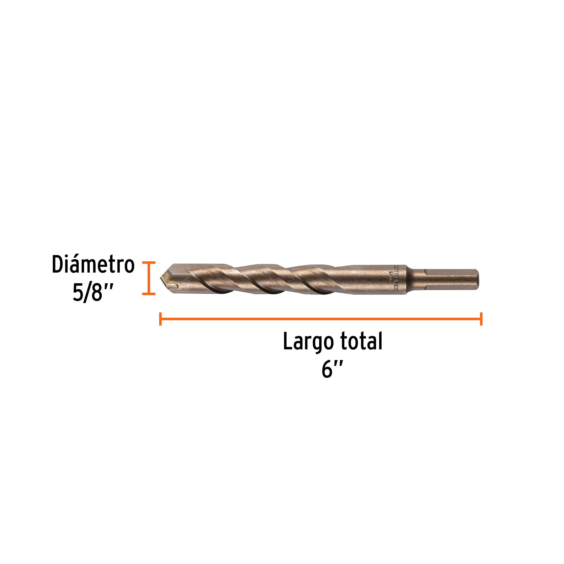Broca para Concreto Truper 5/8" X 6"