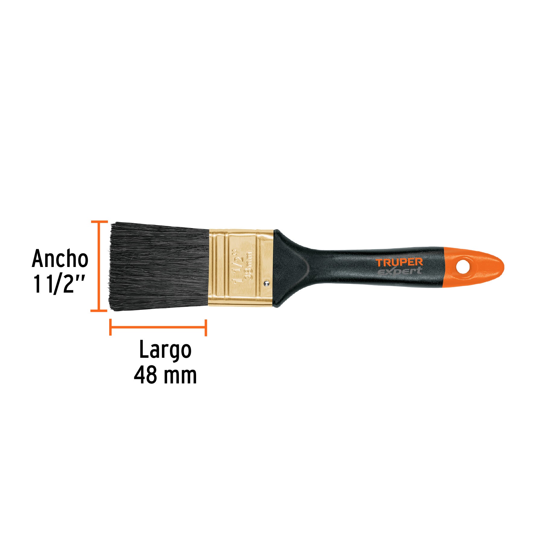 Brocha Profesional Mango de Plastico Truper 38 mm (1"1/2)