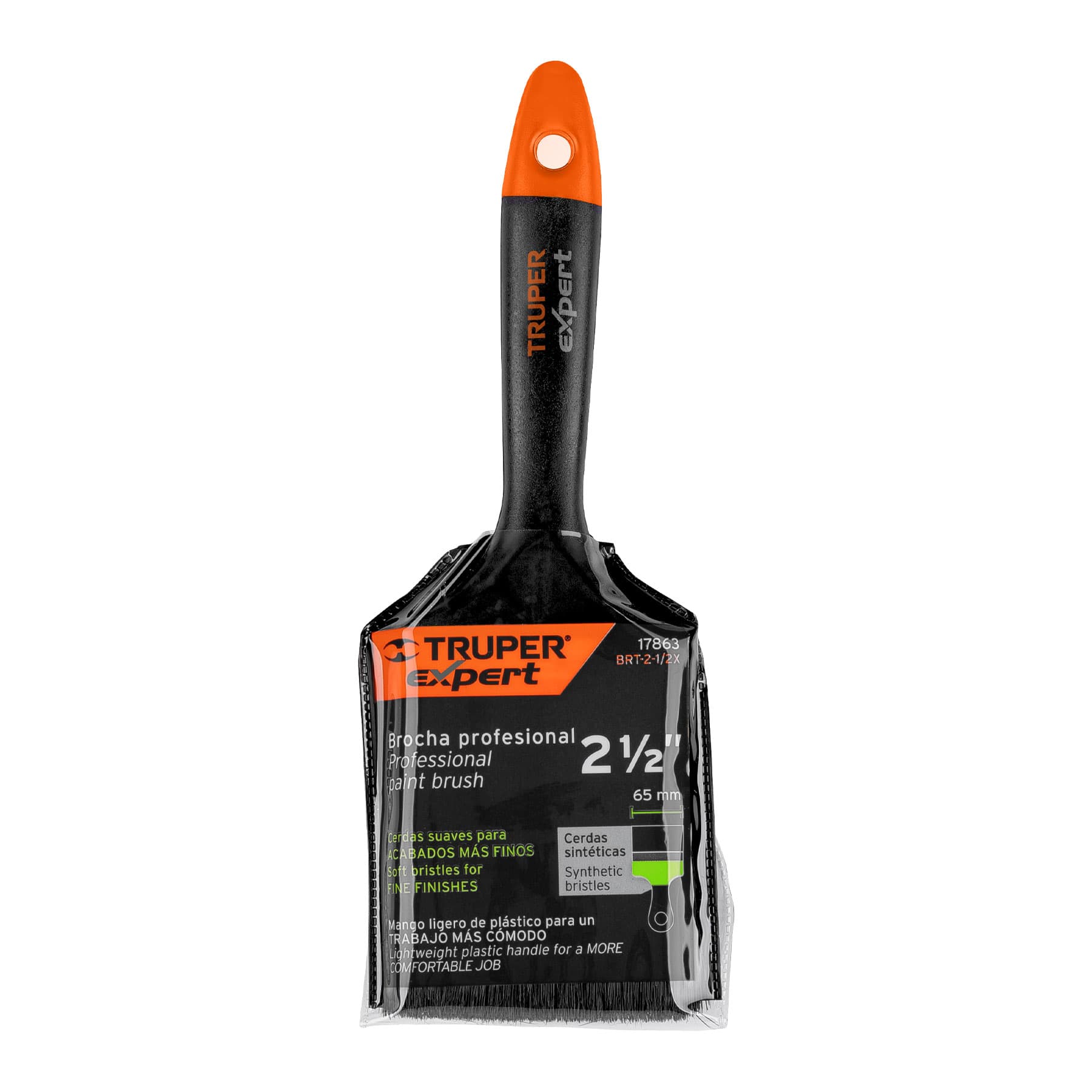 Brocha Profesional Mango de Plastico Truper 65 mm (2"1/2)
