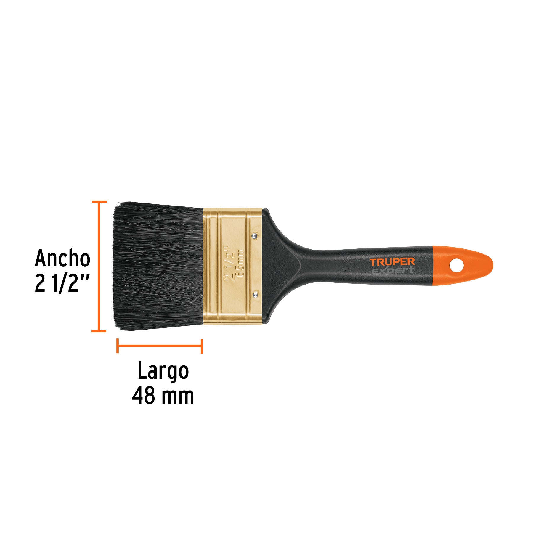 Brocha Profesional Mango de Plastico Truper 65 mm (2"1/2)