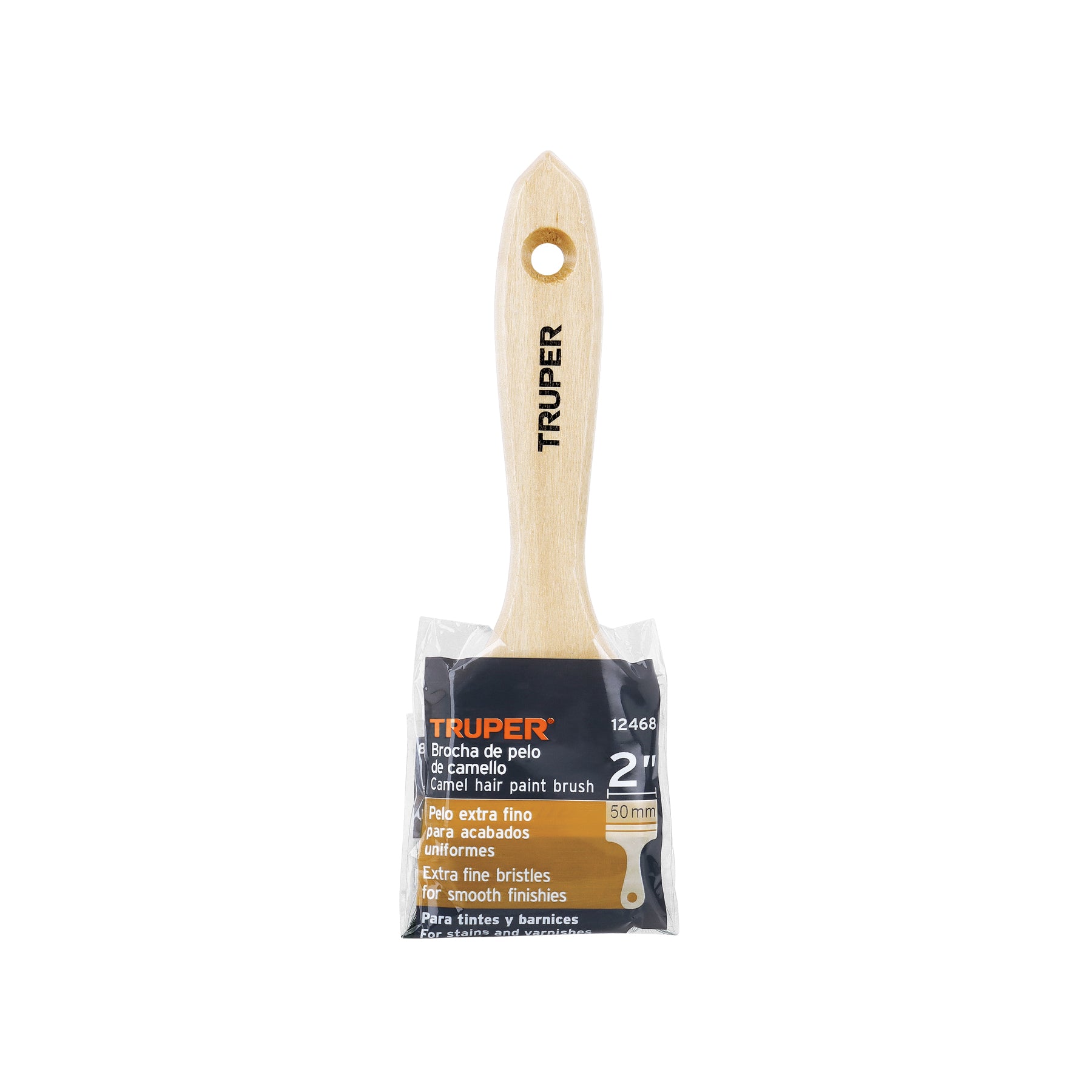 Brocha Pelo de Camello Mango Madera Truper 50 mm (2")