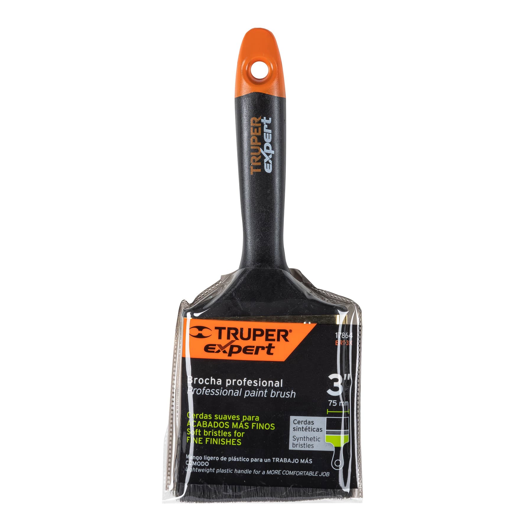 Brocha Profesional Mango de Plastico Truper 75 mm (3")