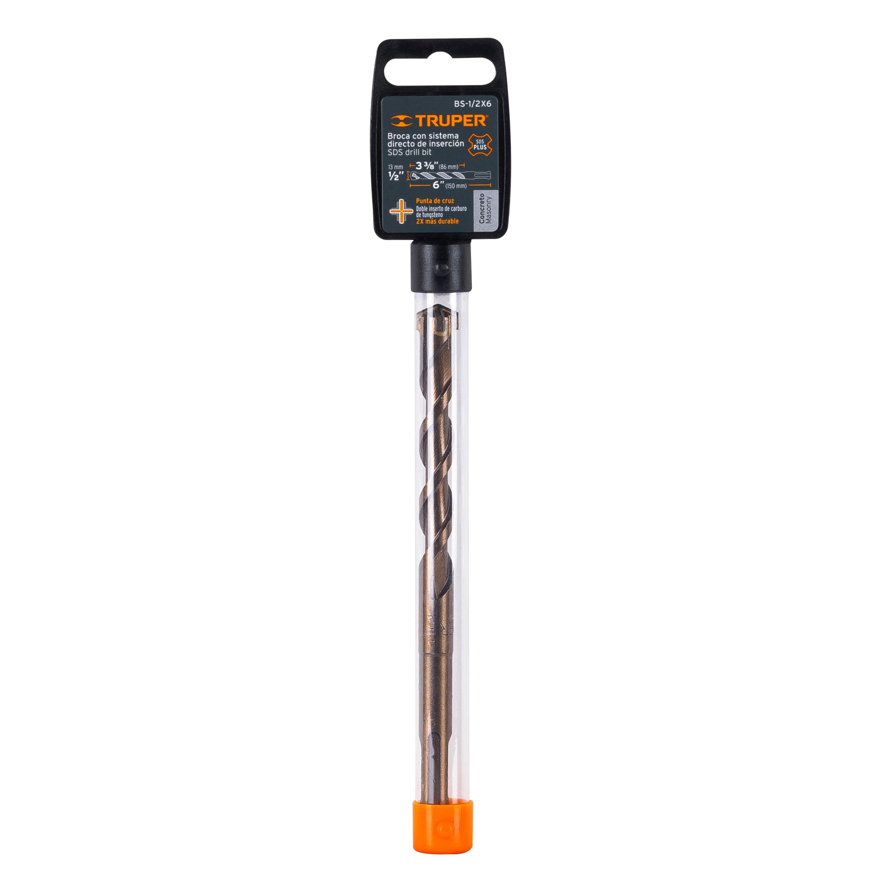 Broca para Concreto SDS PLUS Truper 1/2" x 6"