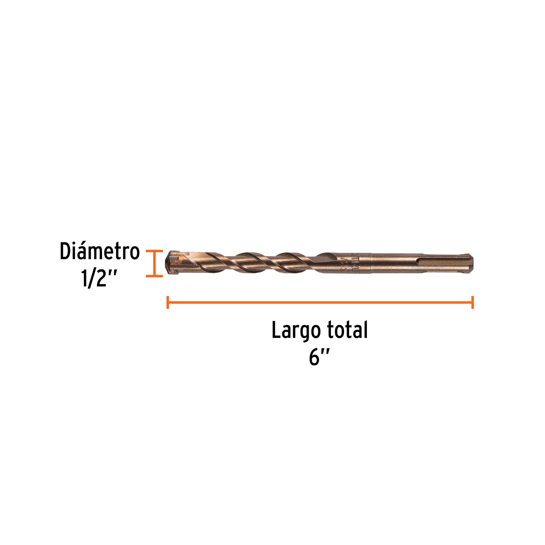 Broca para Concreto SDS PLUS Truper 1/2" x 6"