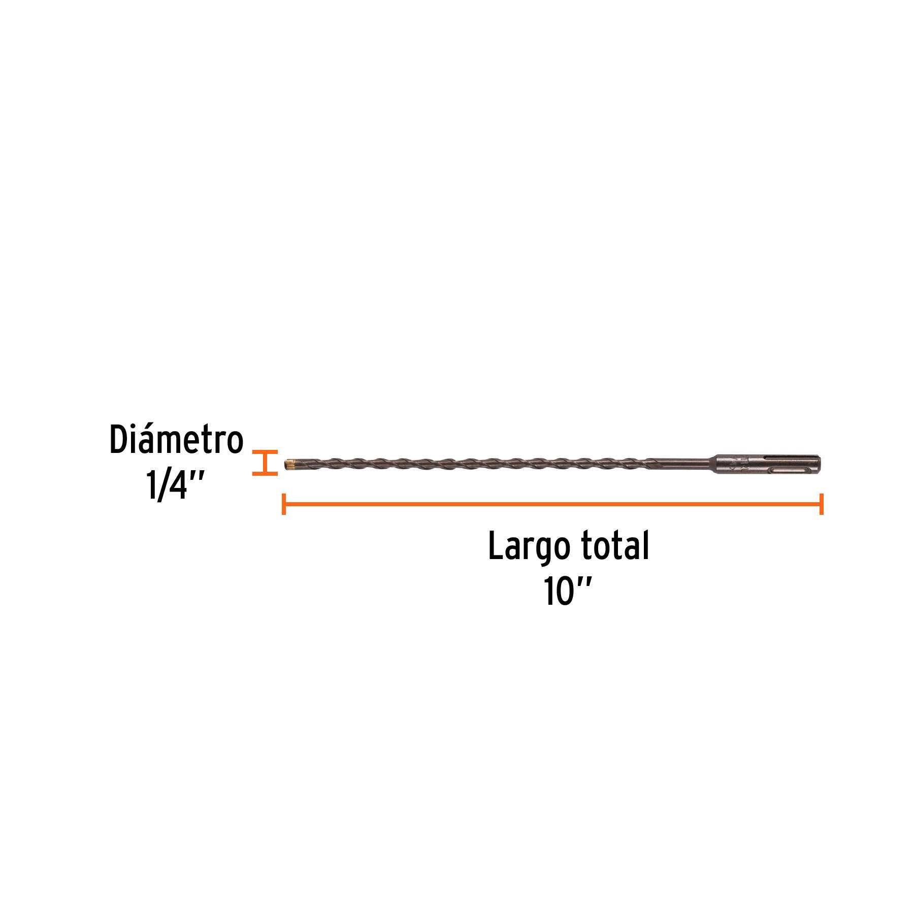 Broca para Concreto SDS Plus Truper 1/4" X 10"