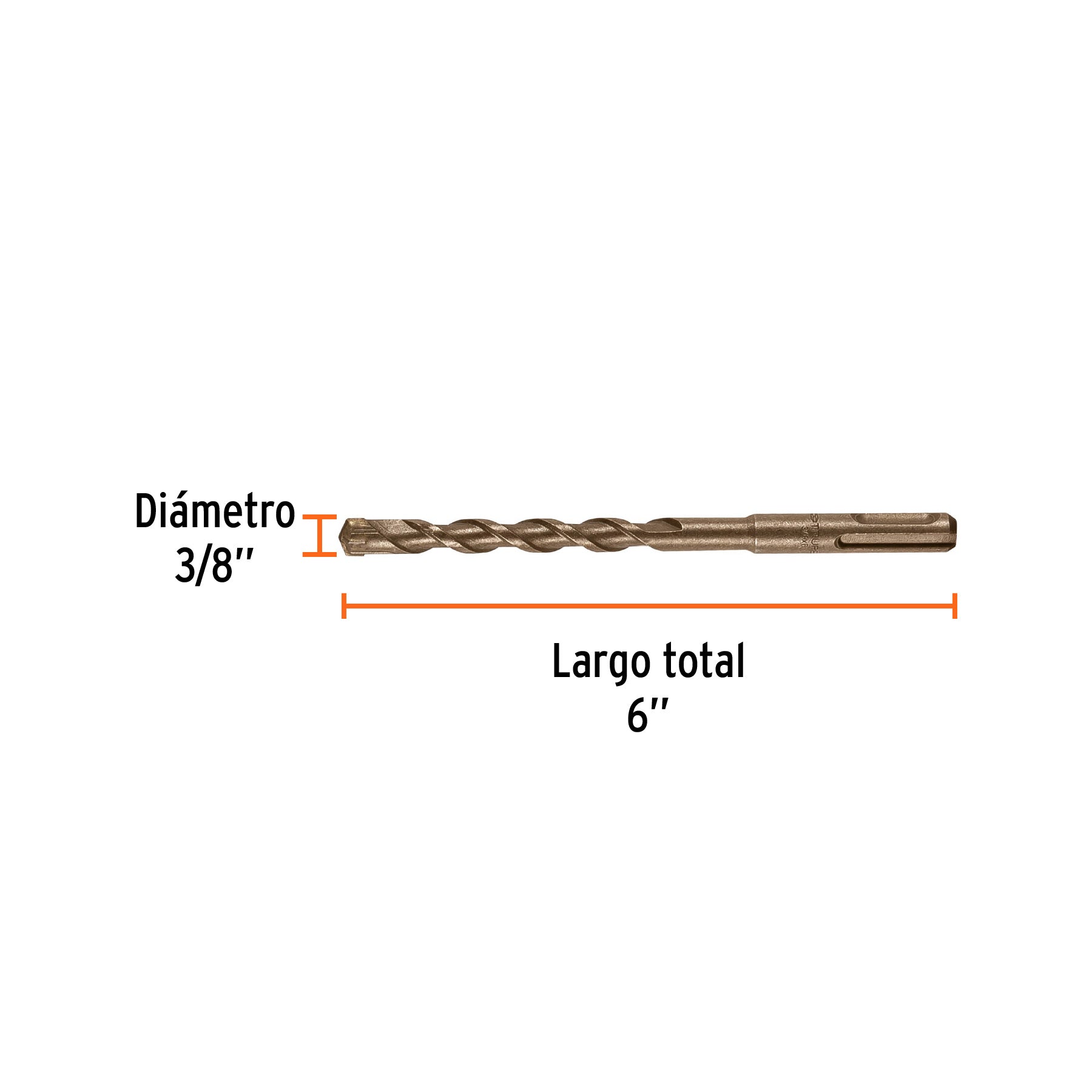 Broca para Concreto SDS Plus Truper 3/8" X 6"