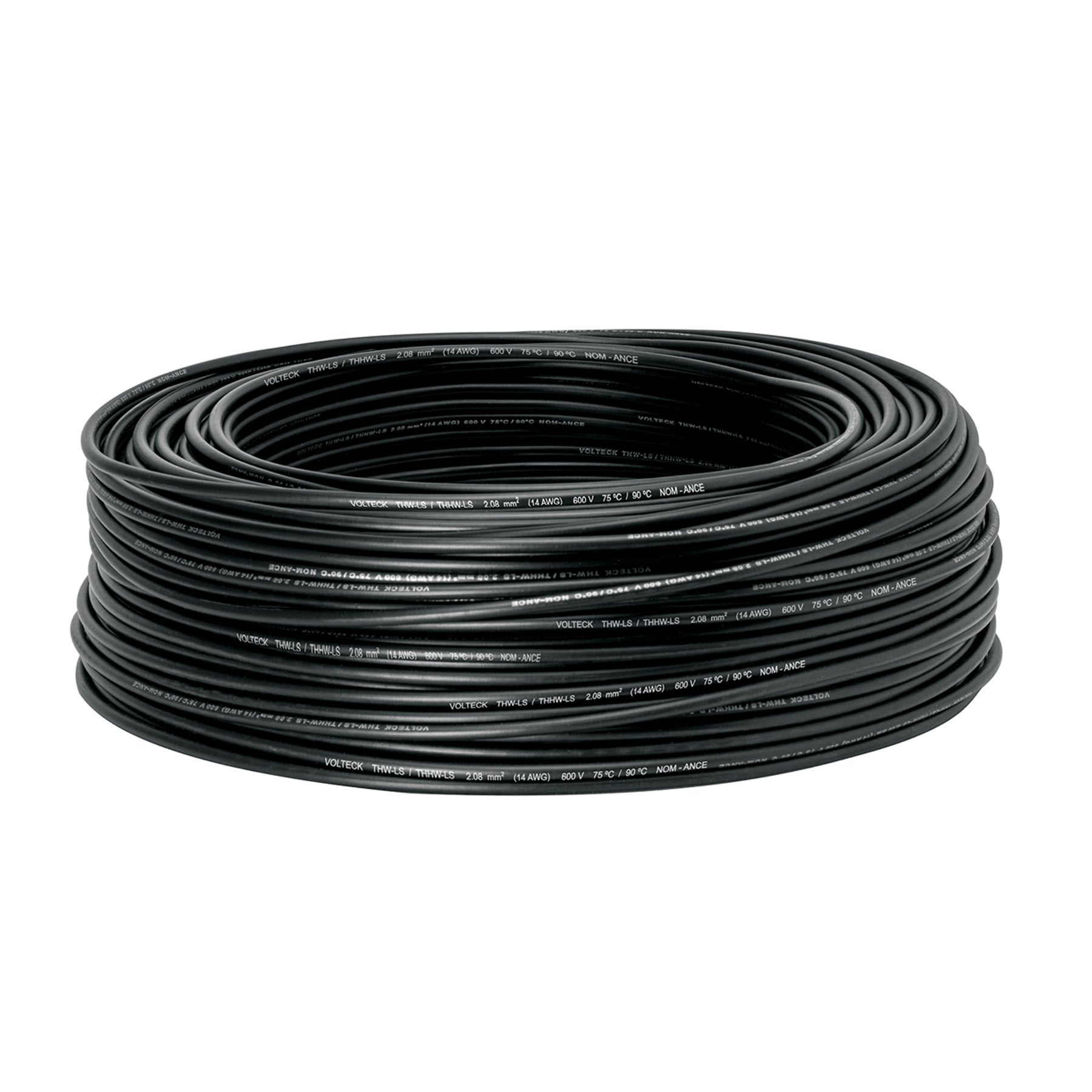 Cable THHW-LS 14 AWG Volteck Negro por Metro