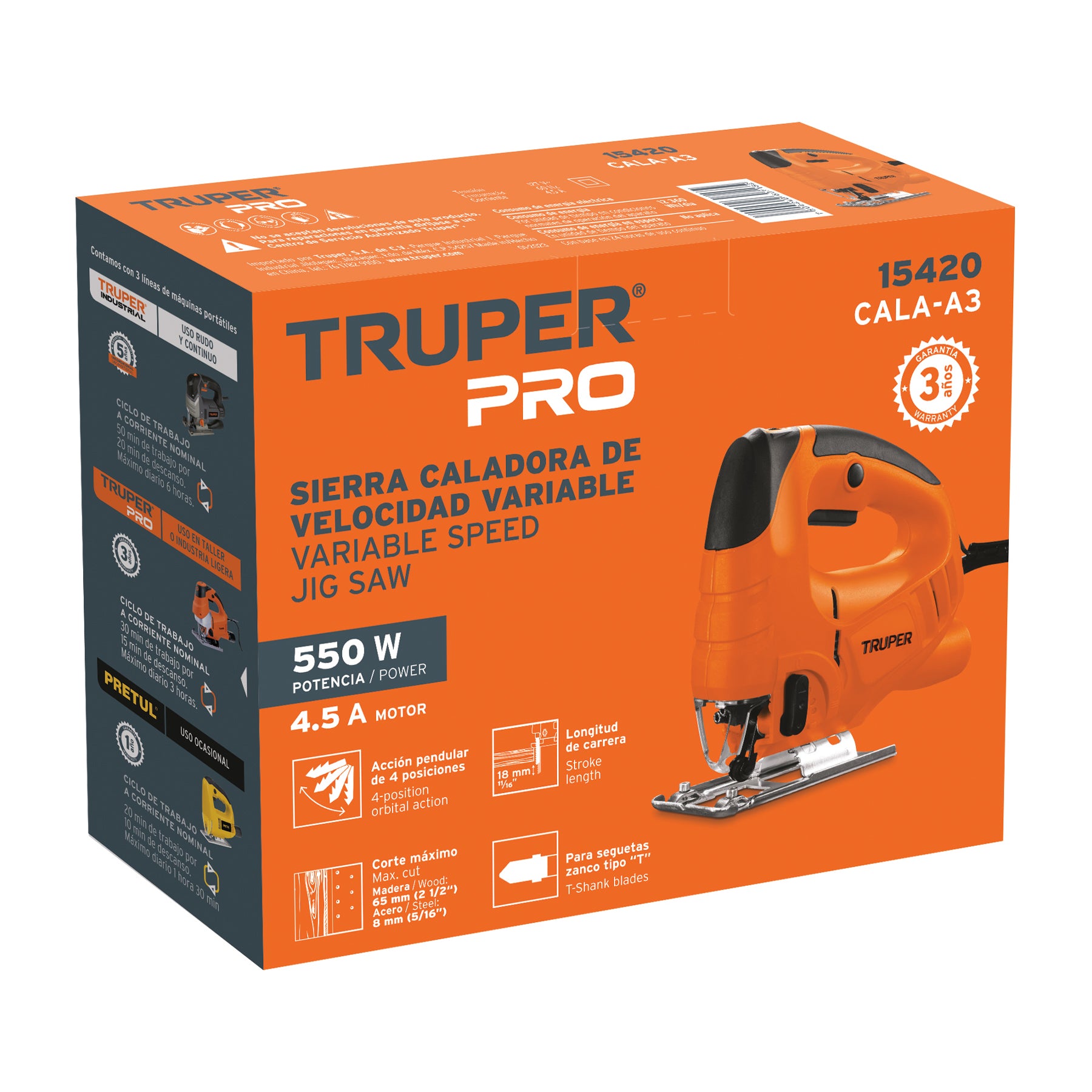 Sierra Caladora 550 Watts Truper PRO