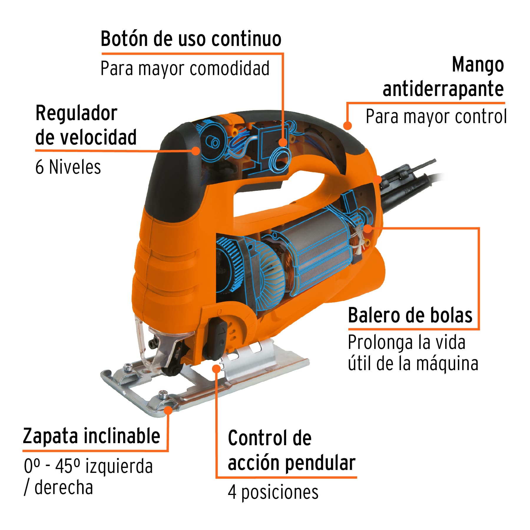 Sierra Caladora 550 Watts Truper PRO