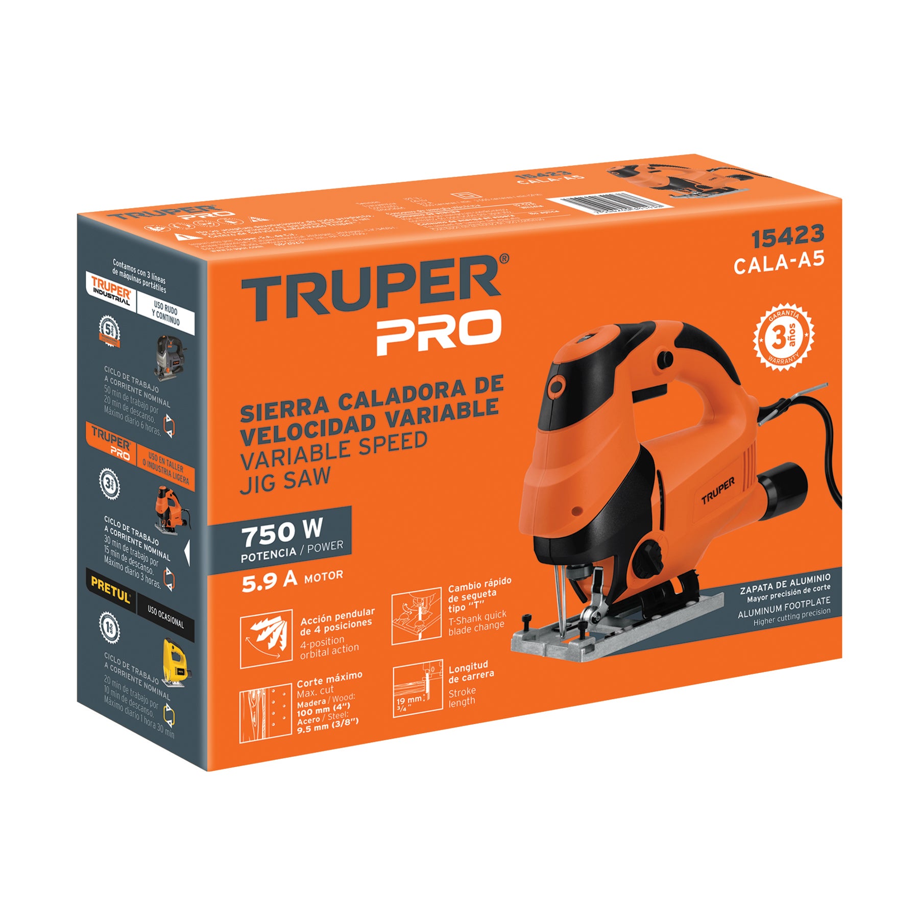 Sierra Caladora 750 Watts Truper PRO
