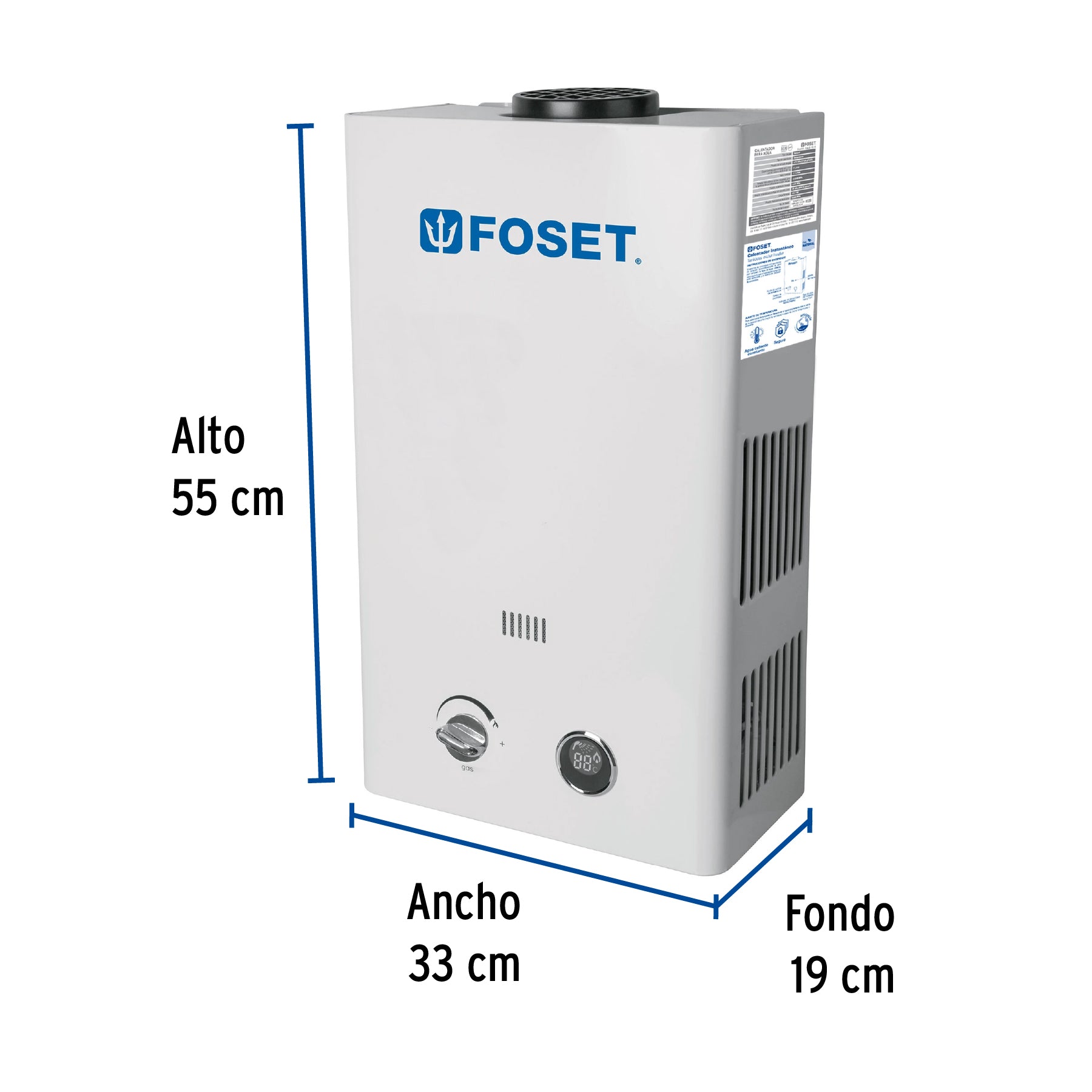 Calentador Instantaneo 11 Litros 2 Servicios Foset Gas Natural