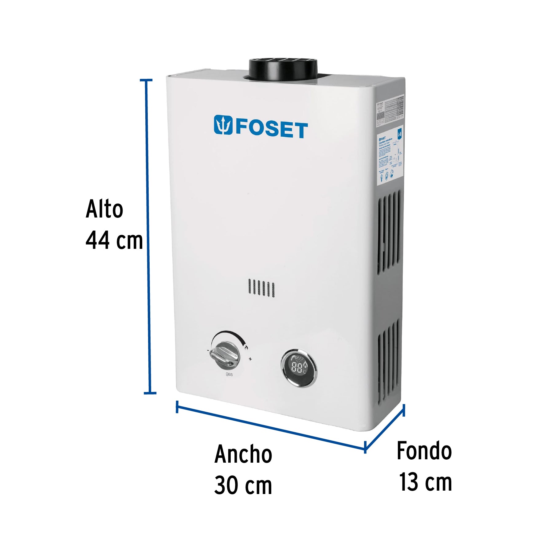 Calentador Instantaneo 6 Litros 1 Servicio Foset Gas LP