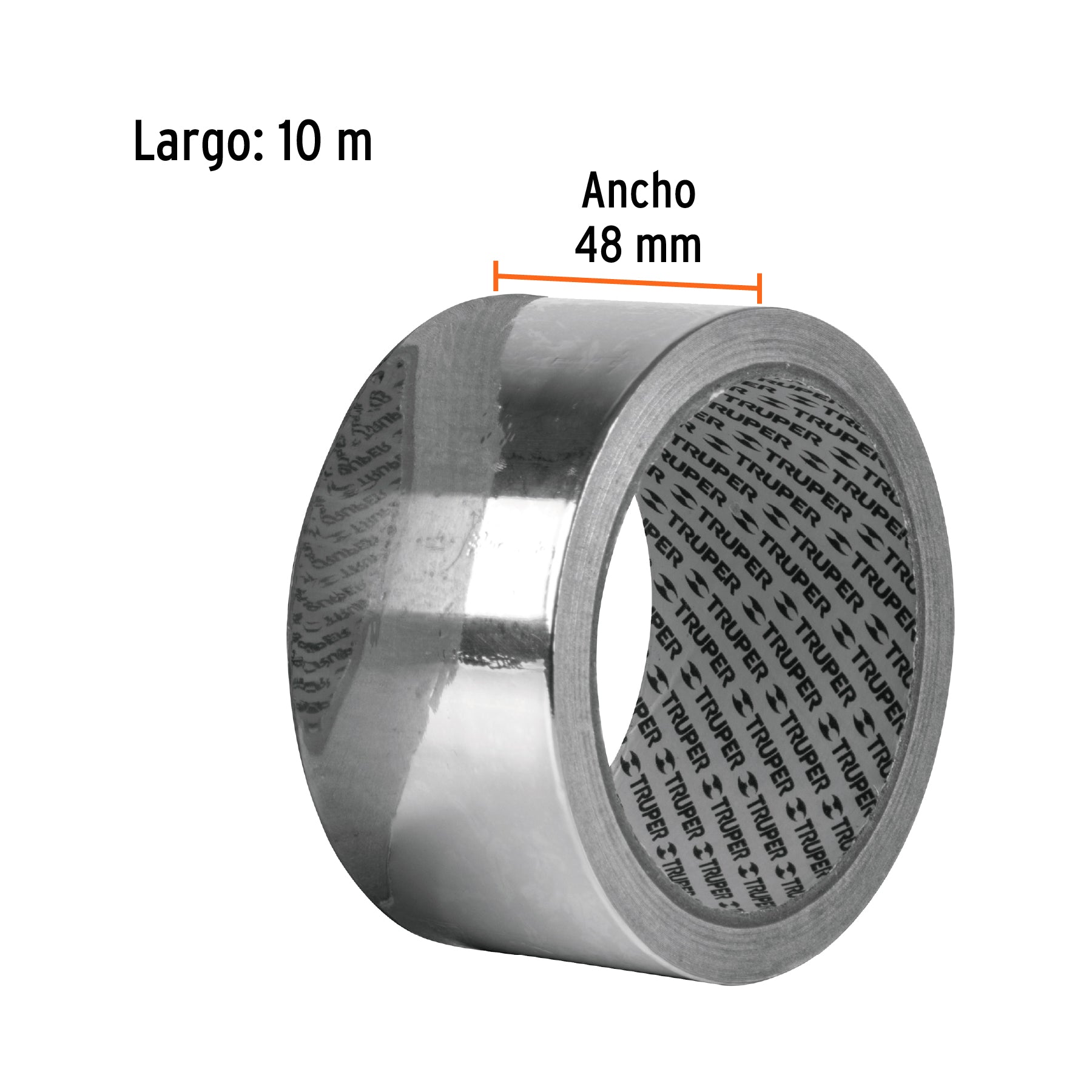 Cinta de Aluminio Largo 48 mm x 10 mts Truper
