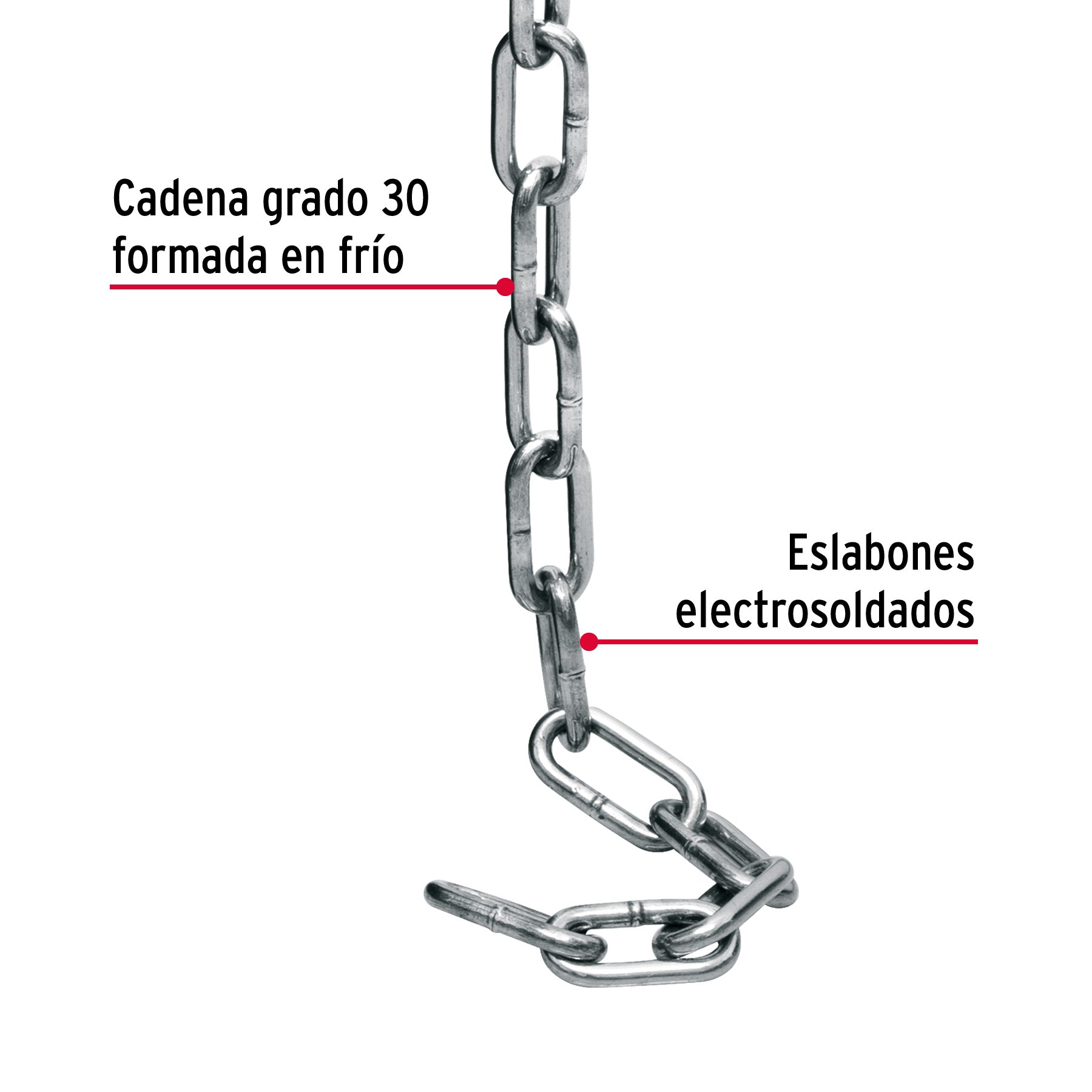 Cadena Pulida de 3/16" (5 mm) Fiero Cubeta 65 Metros