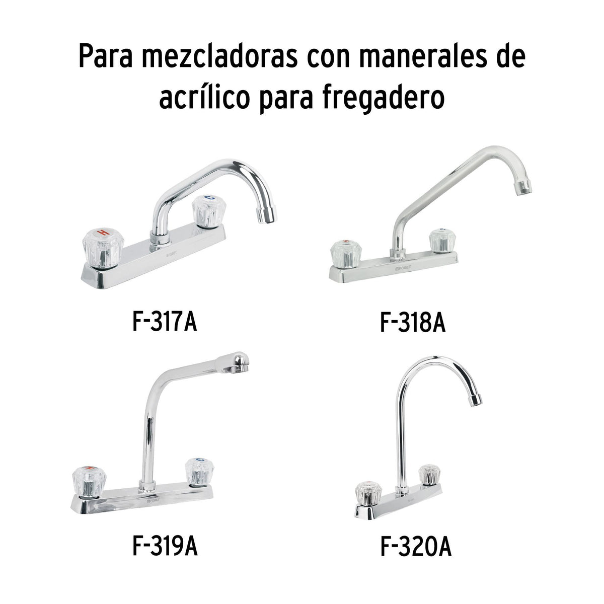 Juego de 2 Cartuchos Ceramicos para Mezcladoras FOSET