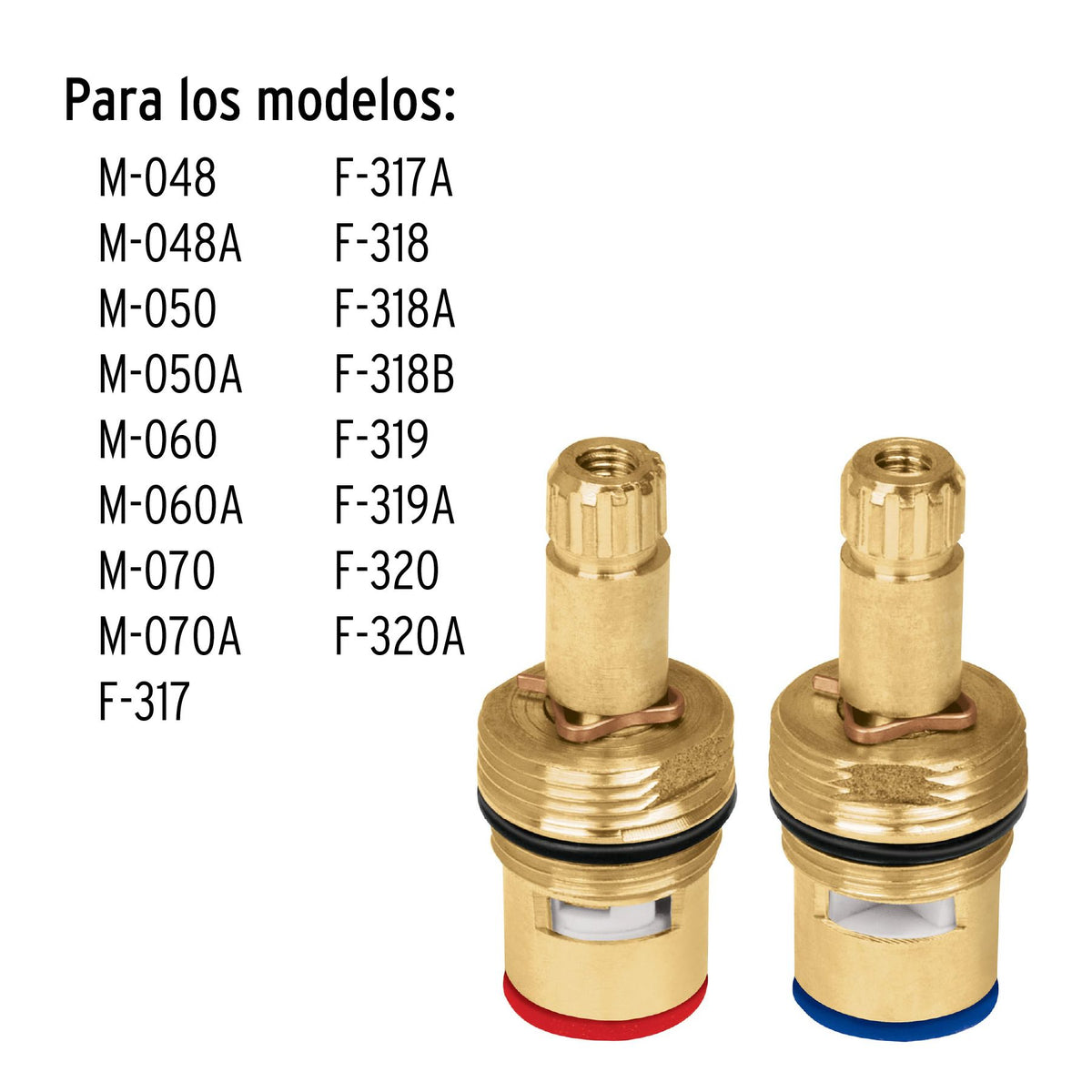 Juego de 2 Cartuchos Ceramicos para Mezcladoras FOSET