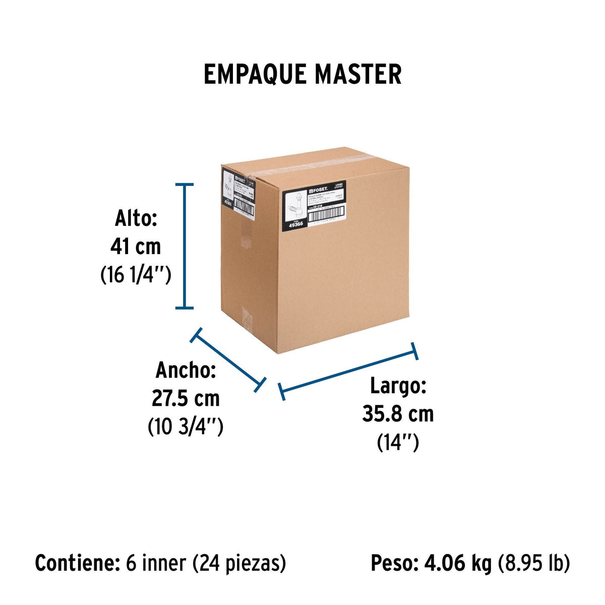 Cespol para Lavabo Flexible de Bote de Polipropileno 1"1/4 Foset