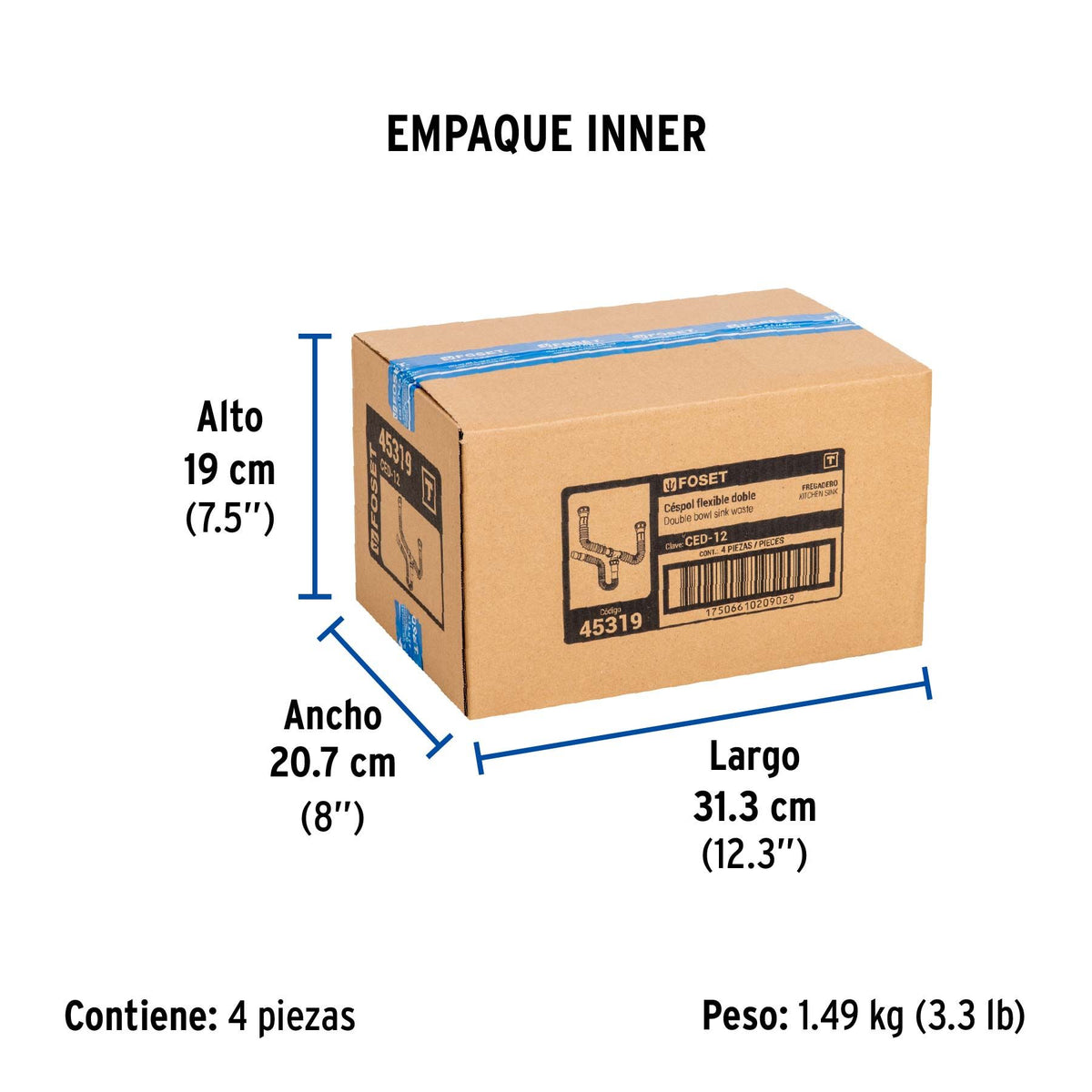 Cespol Flexible Doble sin Contracanastas Foset