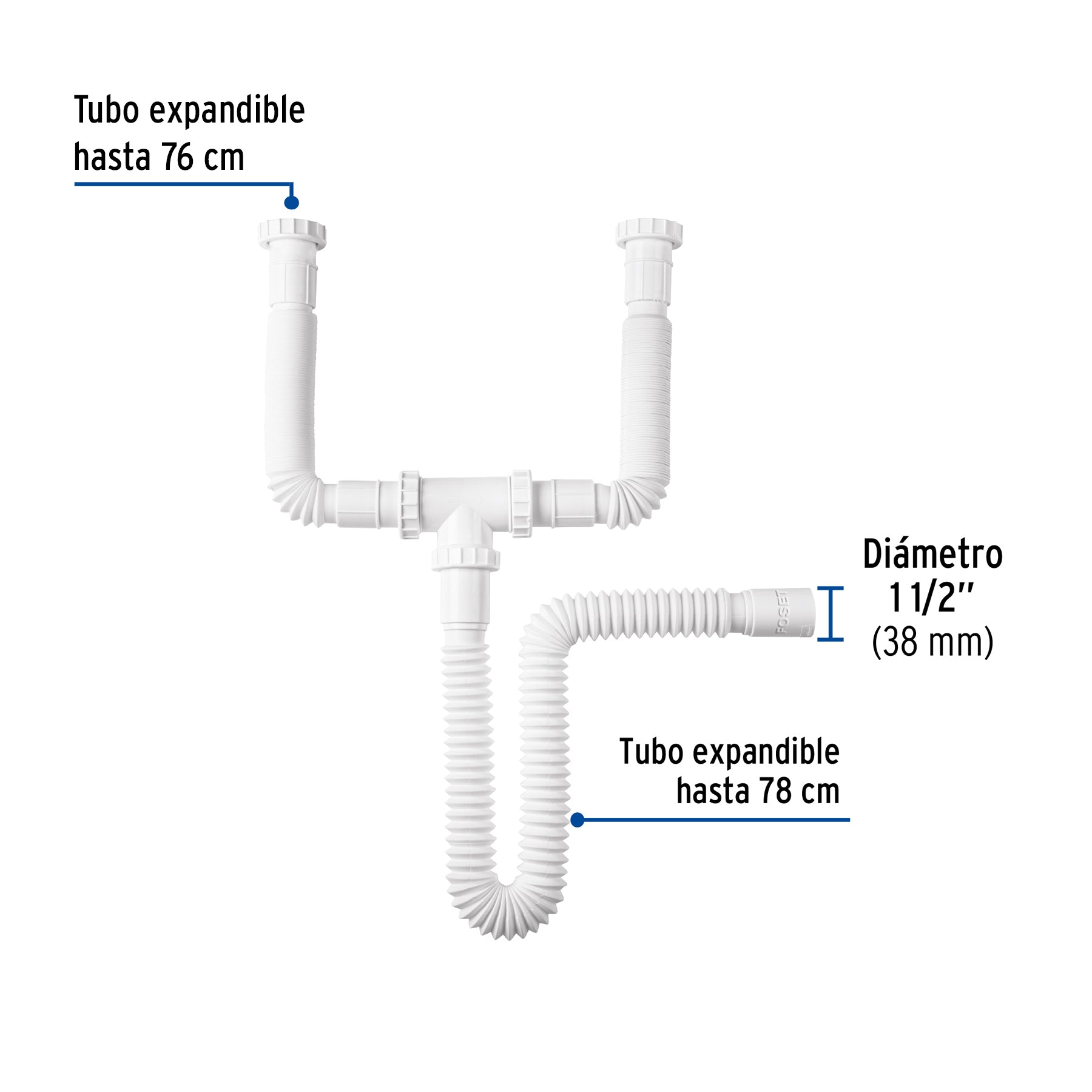 Cespol Flexible Doble sin Contracanastas Foset