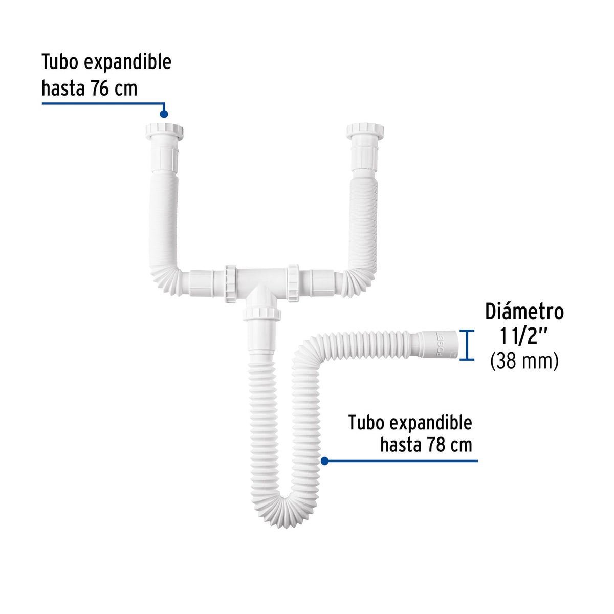 Cespol Flexible Doble sin Contracanastas Foset