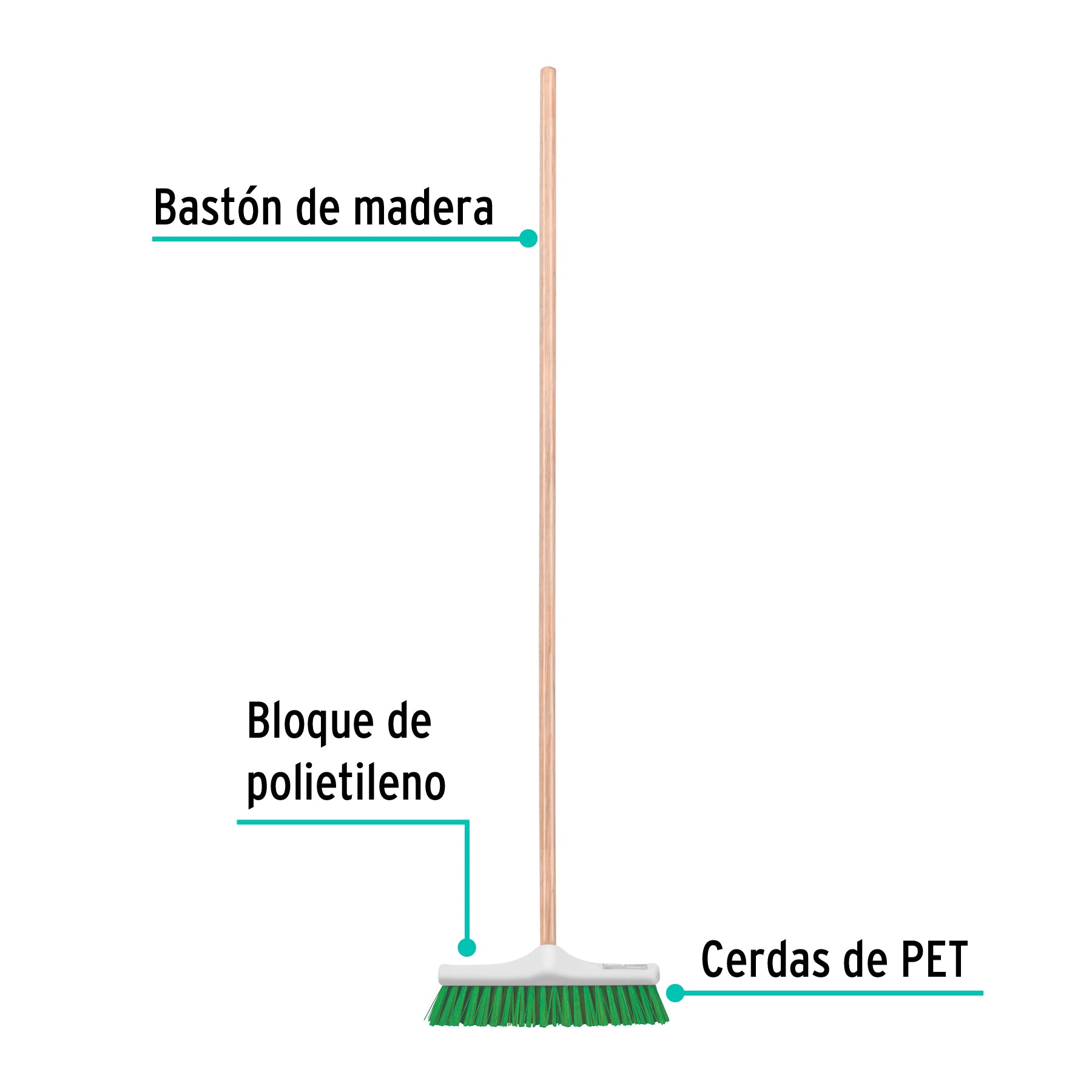 Escoba Tipo Cepillo Cerda Rigida Klintek