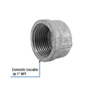 Tapon Capa Galvanizado 1" (25 mm) Galvaflow