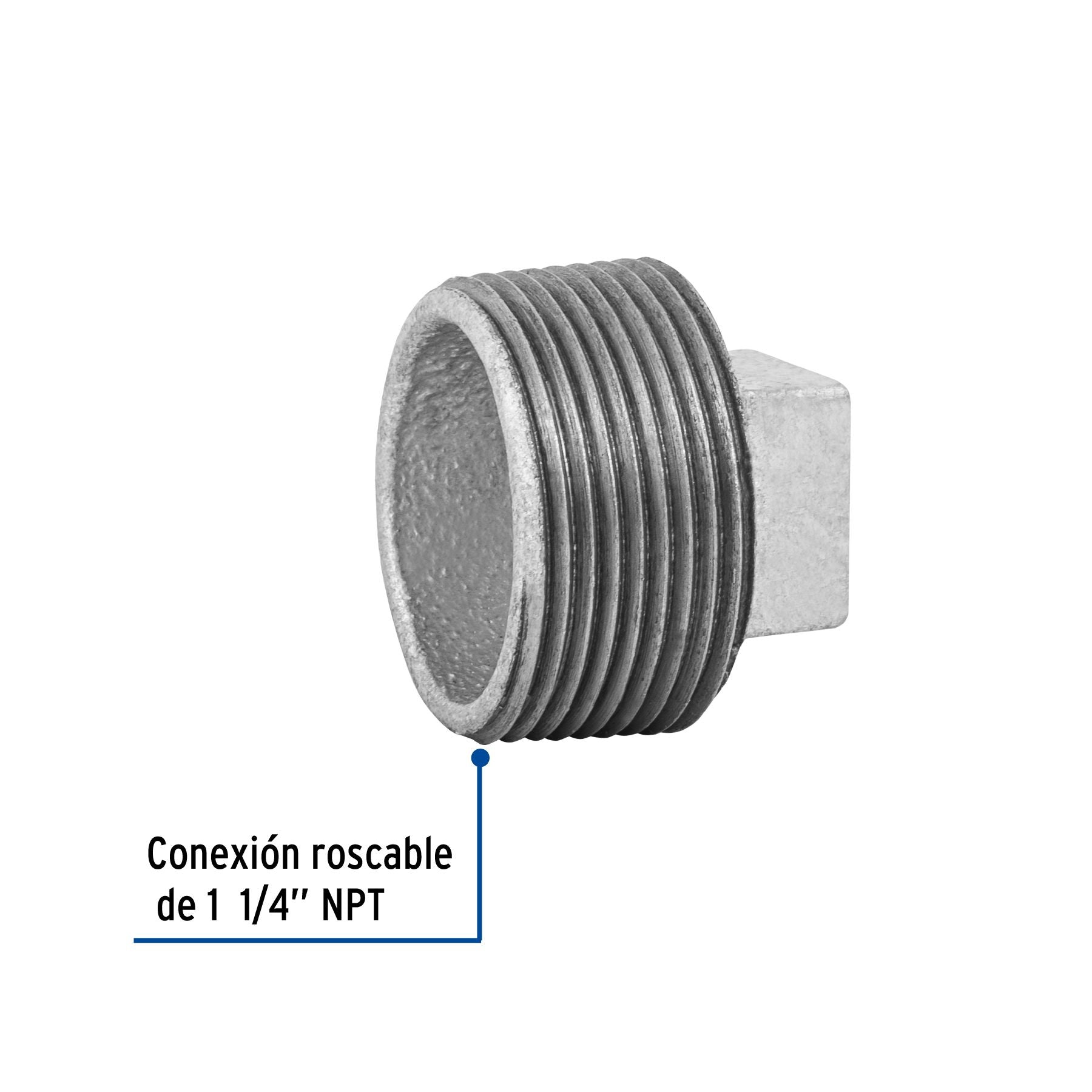 Tapon Macho Galvanizado 1"1/4 FOSET