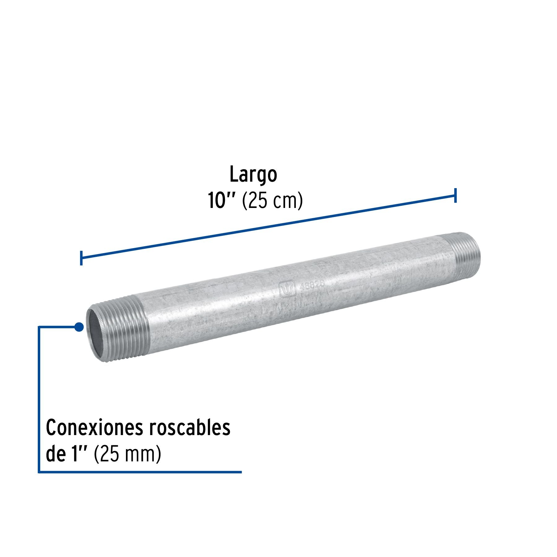 Niple Galvanizado 1" x 10" FOSET