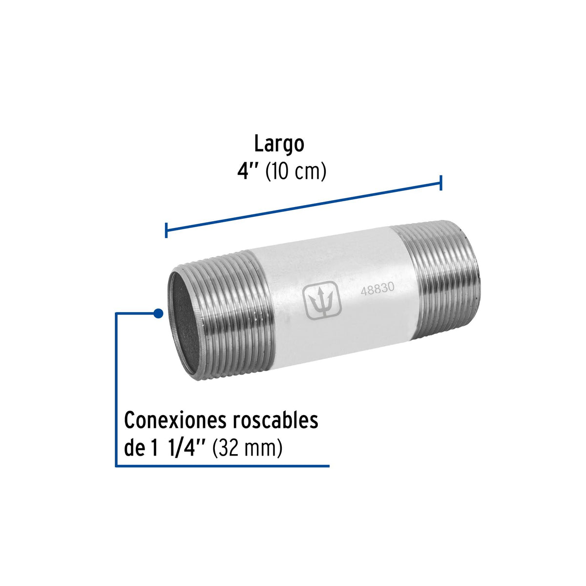 Niple Galvanizado 1"1/4 x 4" FOSET