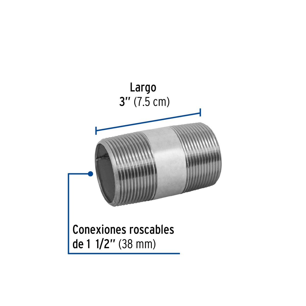 Niple Galvanizado 1"1/2 x 3" FOSET