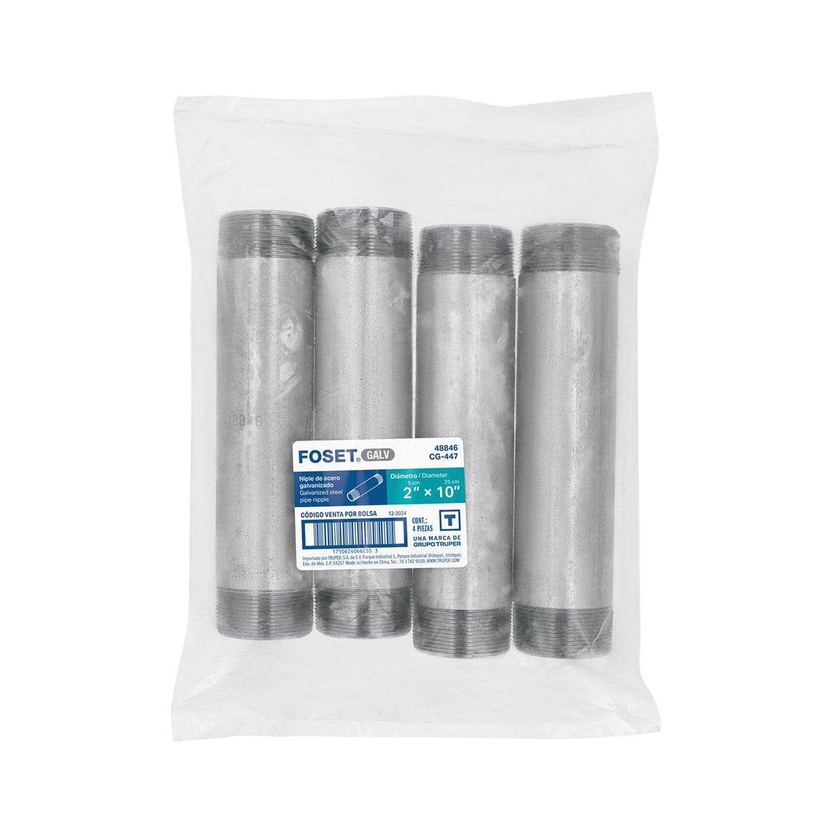 Niple Galvanizado 2" x 10" FOSET