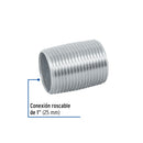 Niple Galvanizado 1" (25 mm) X Cuerda Corrida Galvaflow