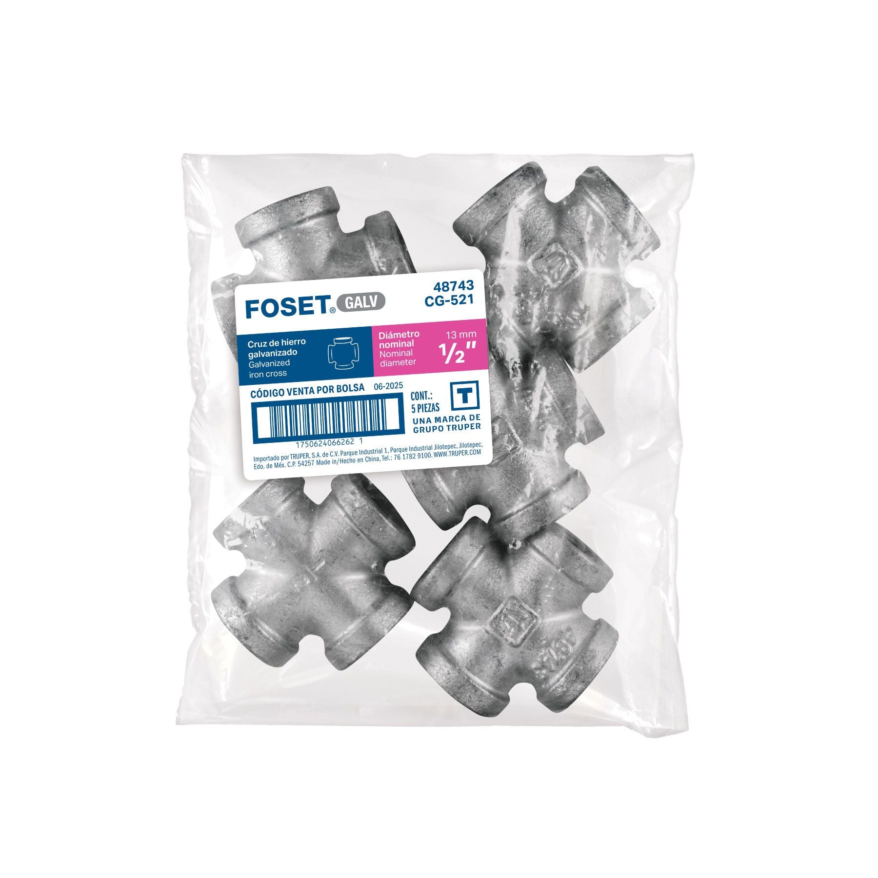 Cruz Galvanizada 1/2" FOSET