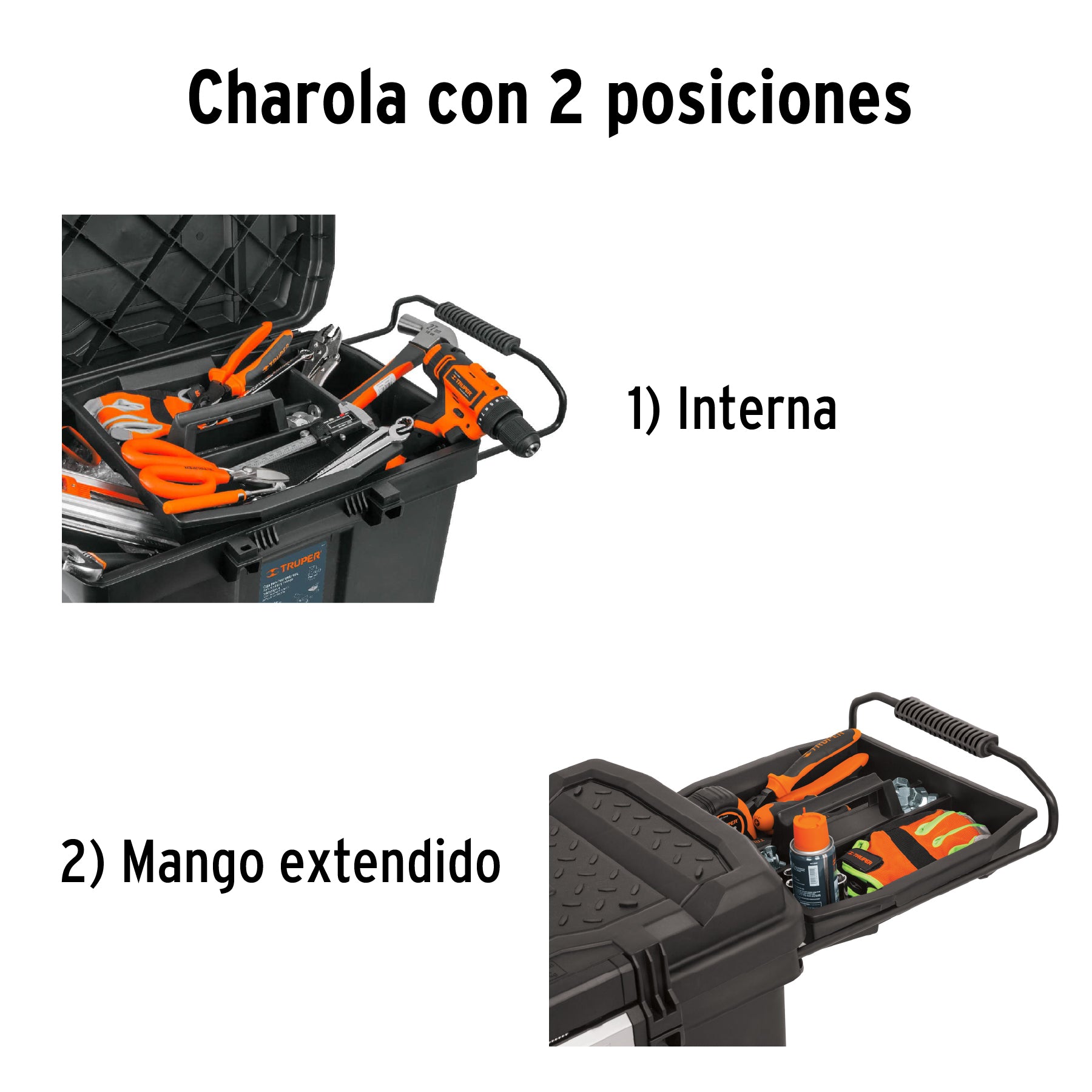 Caja Portaherramienta Plastica con Ruedas 23" Truper