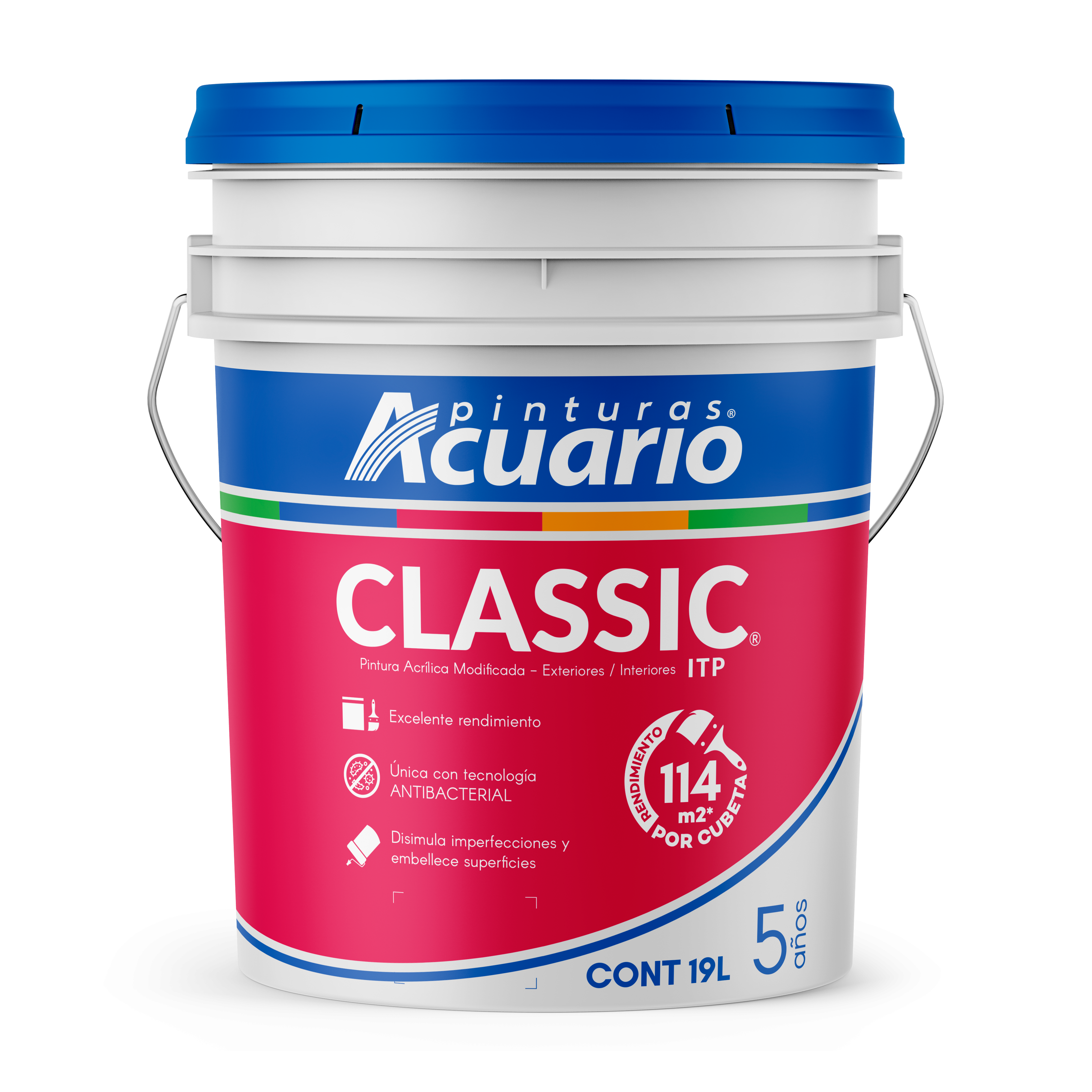 Vinilica Acuario Classic Blanco Cubeta 19 Litros